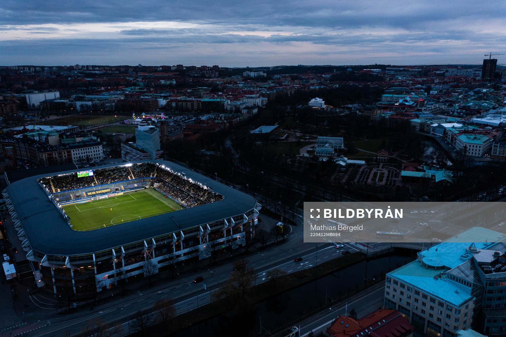 A drone view of Gamla Ullevi