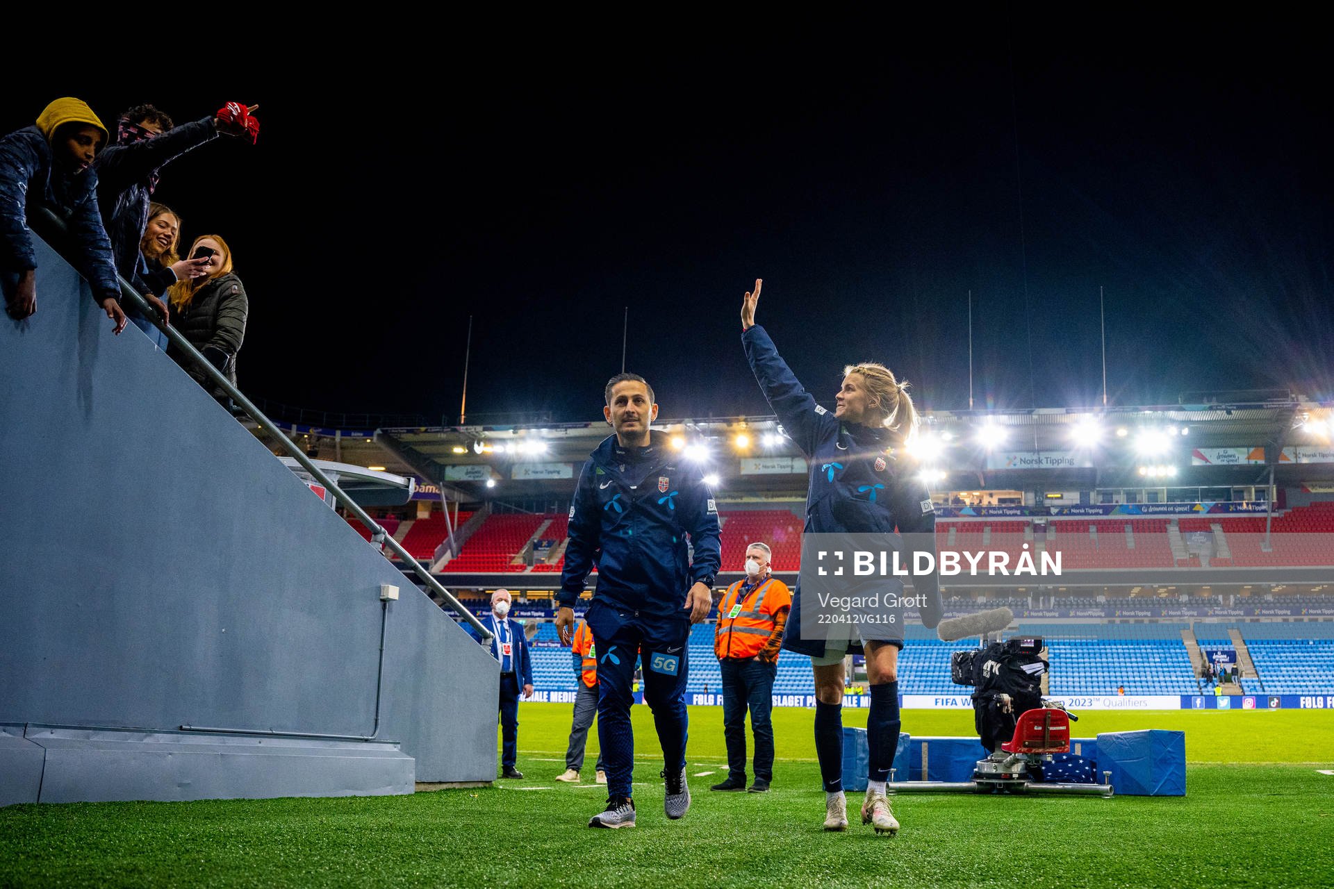 Doctor Said Tutunchian and Ada Hegerberg of Norway