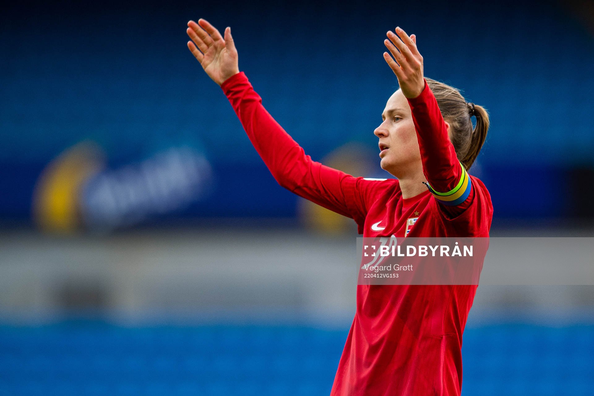 Caroline Graham Hansen of Norway celebrates