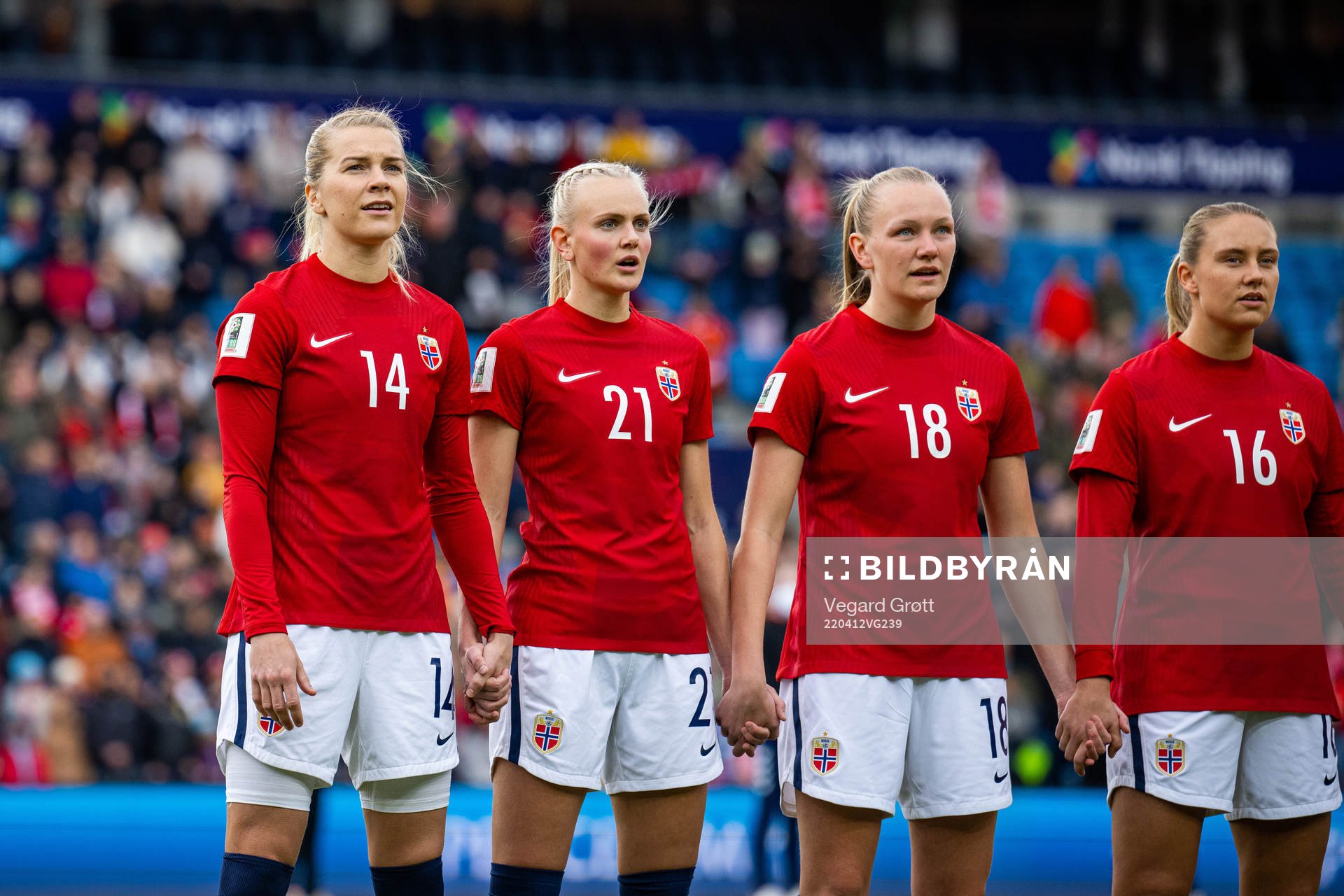Ada Hegerberg, Karina Sævik, Frida Maanum and Lisa