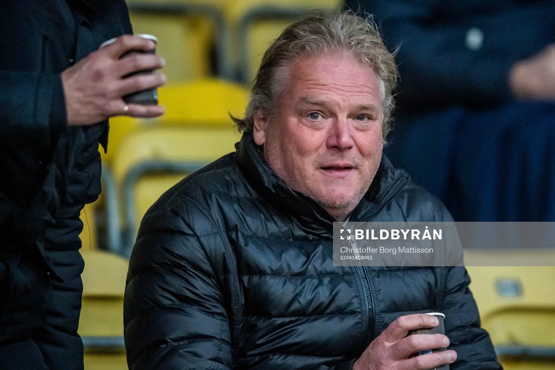 Helsingborg IFs tränare Jörgen Lennartsson på läktaren