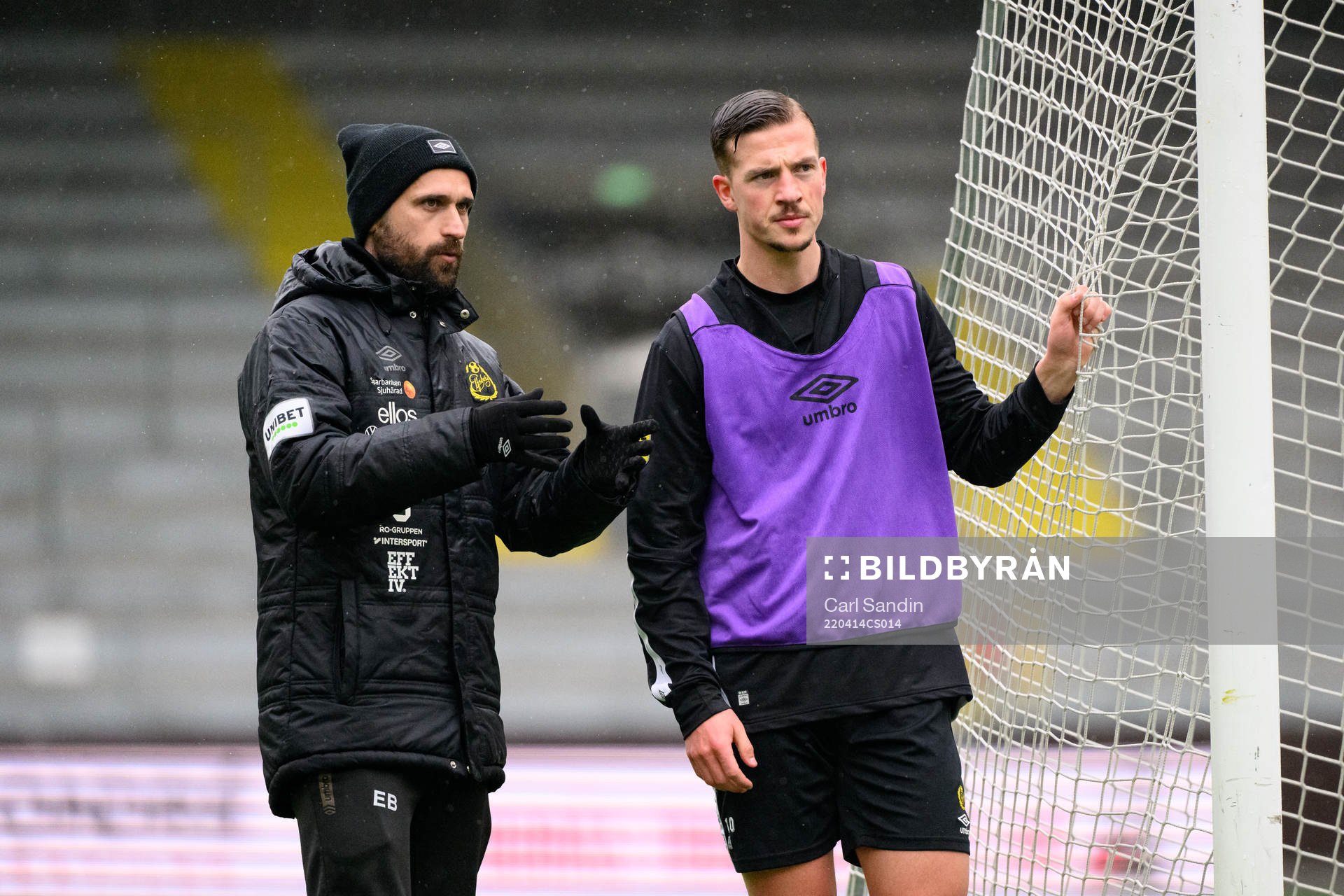 Tränare Emir Bajrami och Simon Olsson