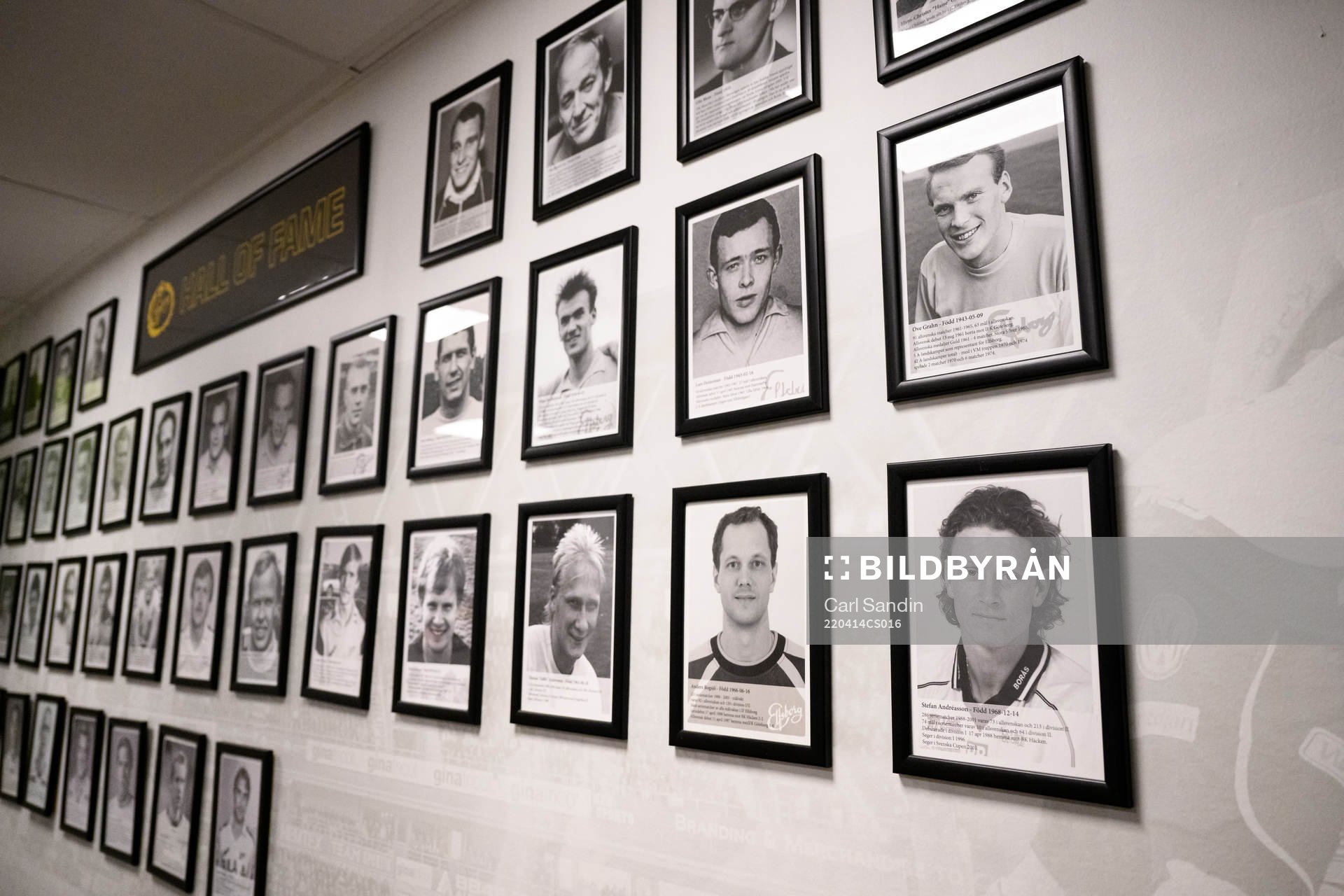 En bild på Elfsborgs sportchef Stefan Andreasson hänger