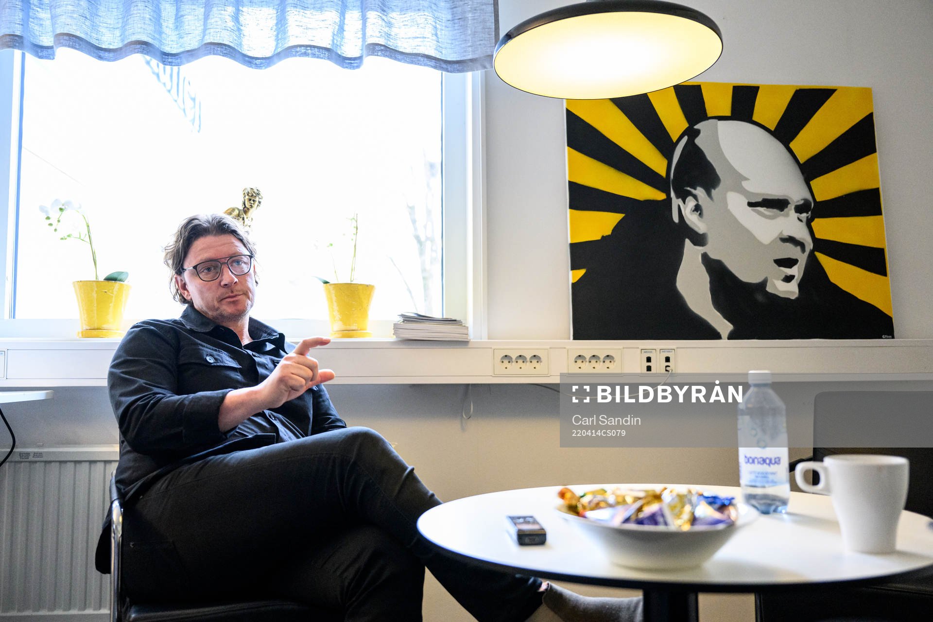 Elfsborgs sportchef Stefan Andreasson blir intervjuad