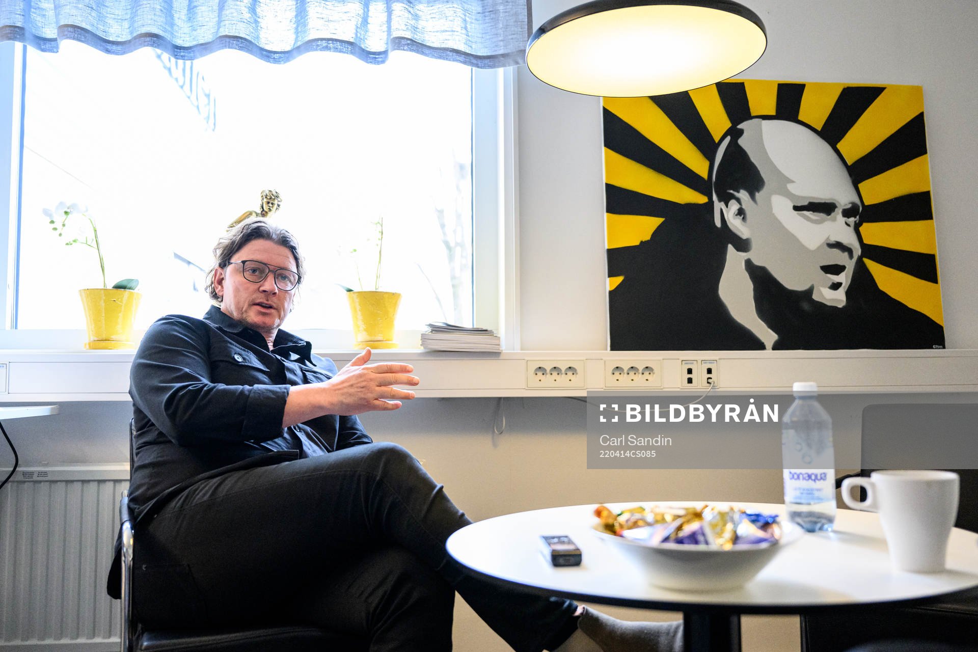 Elfsborgs sportchef Stefan Andreasson blir intervjuad