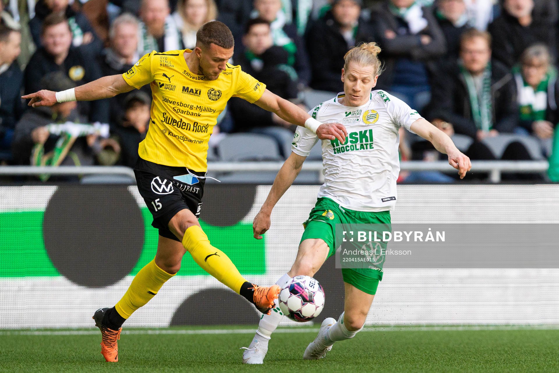 Mjällbys Ivan Kričak och Hammarbys Gustav Ludwigson