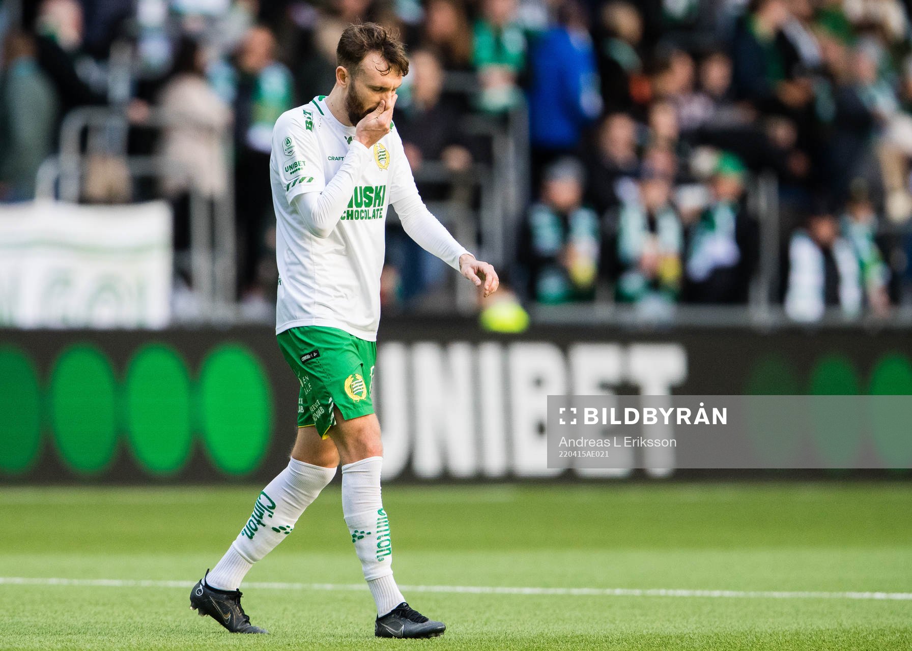 Hammarbys Simon Sandberg deppar