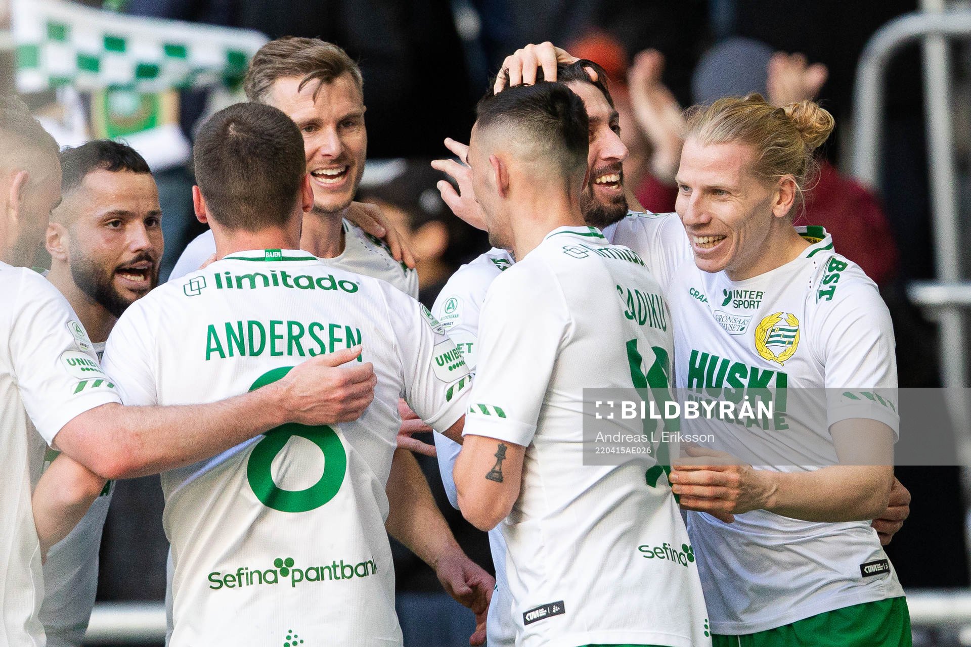 Hammarbys Gustav Ludwigson jublar