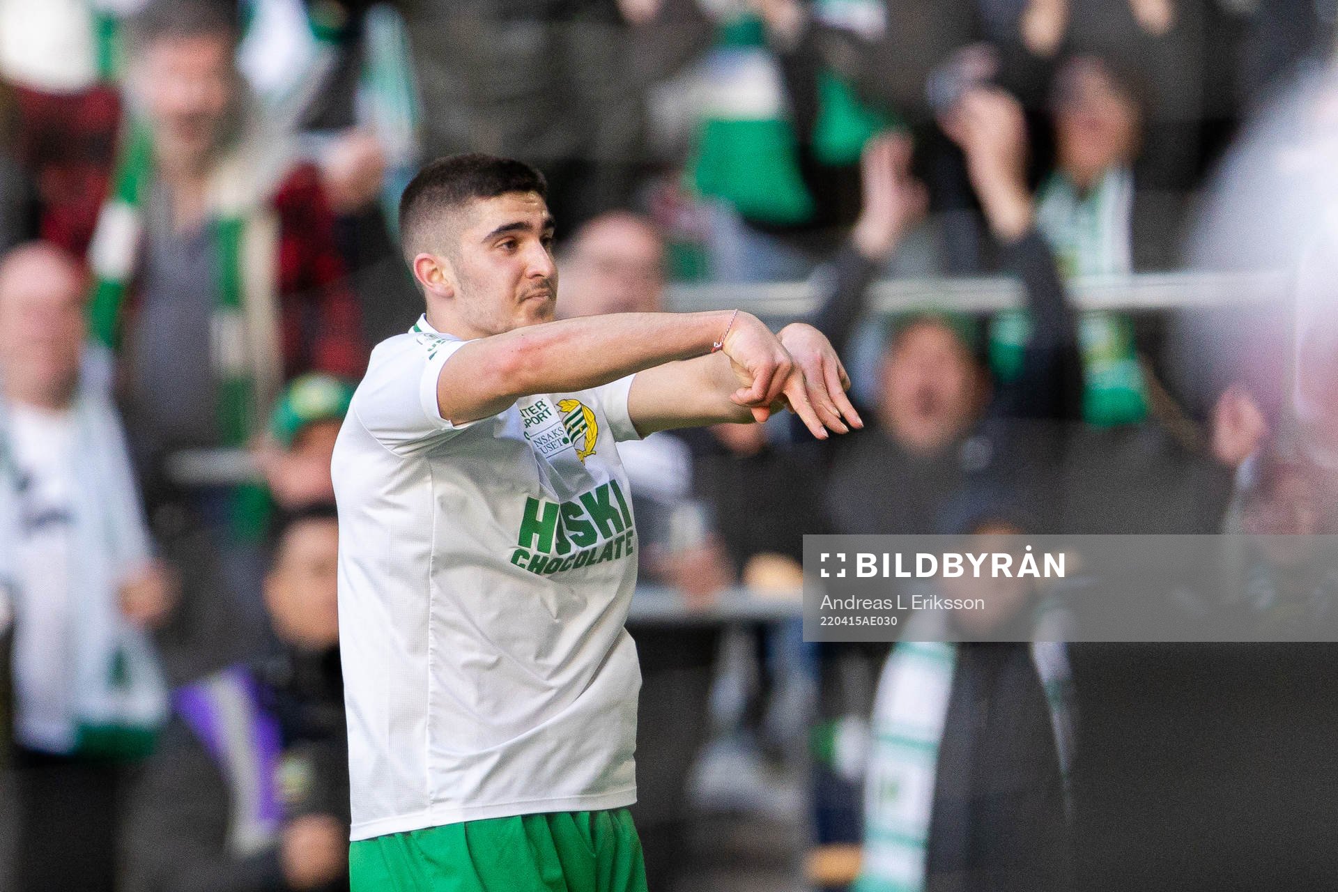 Hammarbys Mayckel Lahdo jublar