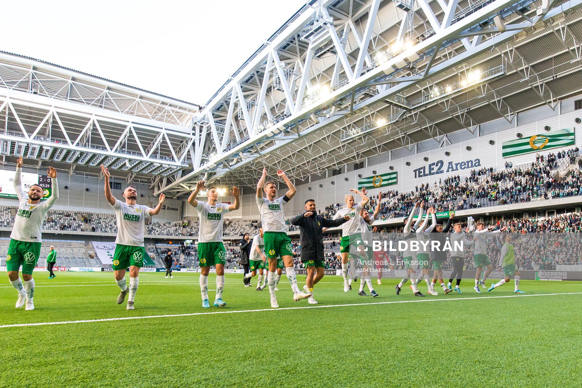 Hammarbys spelare jublar