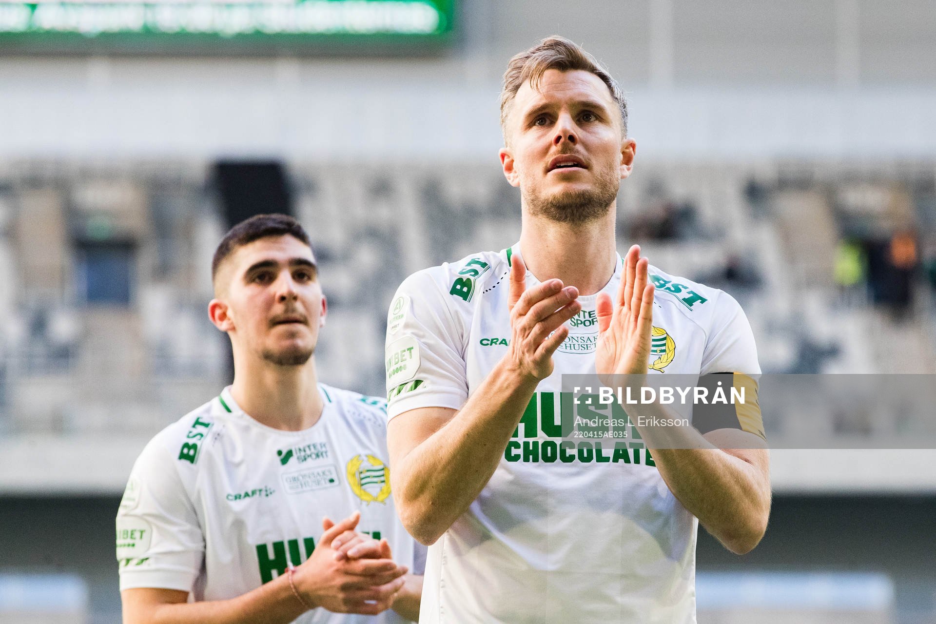 Hammarbys Mayckel Lahdo och Richard Magyar jublar