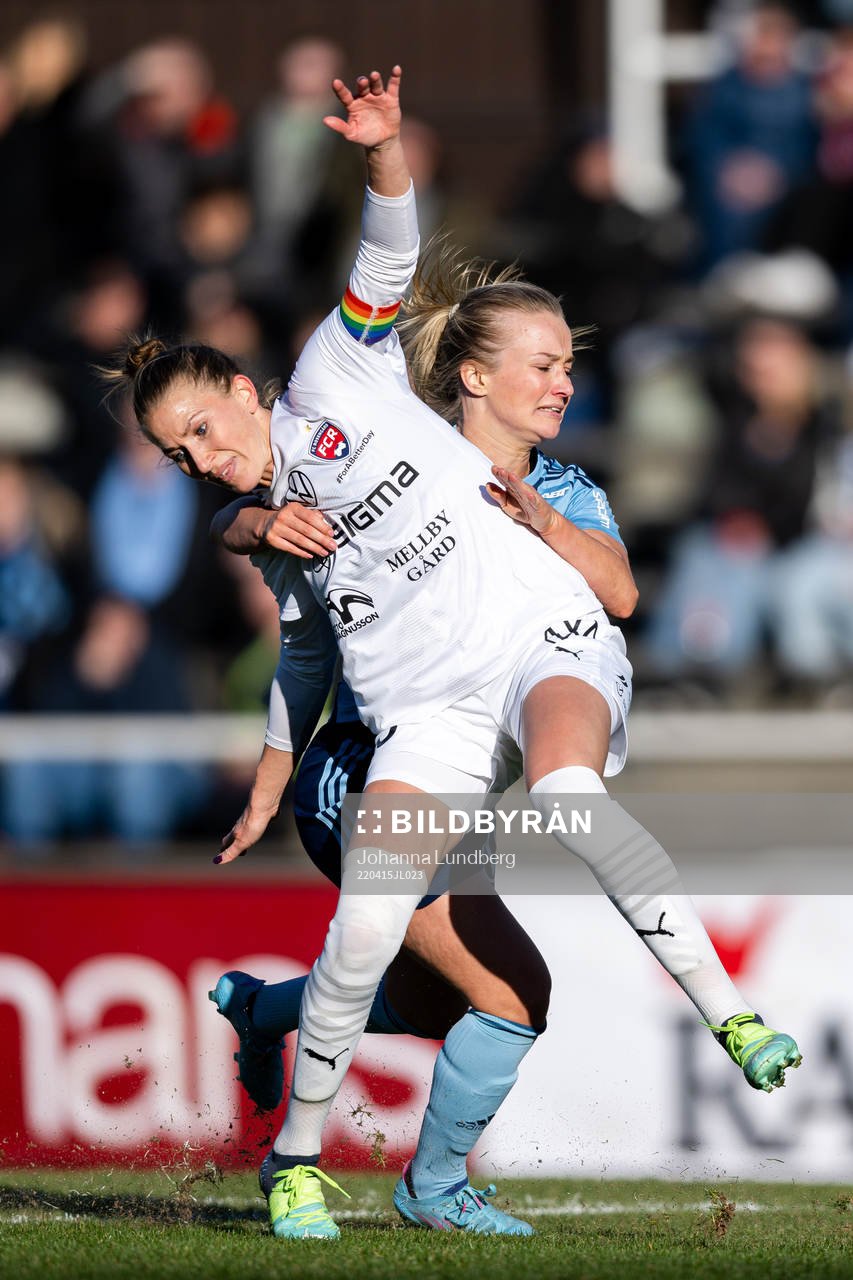Djurgårdens Tove Almqvist och Rosengårds Emma Berglund