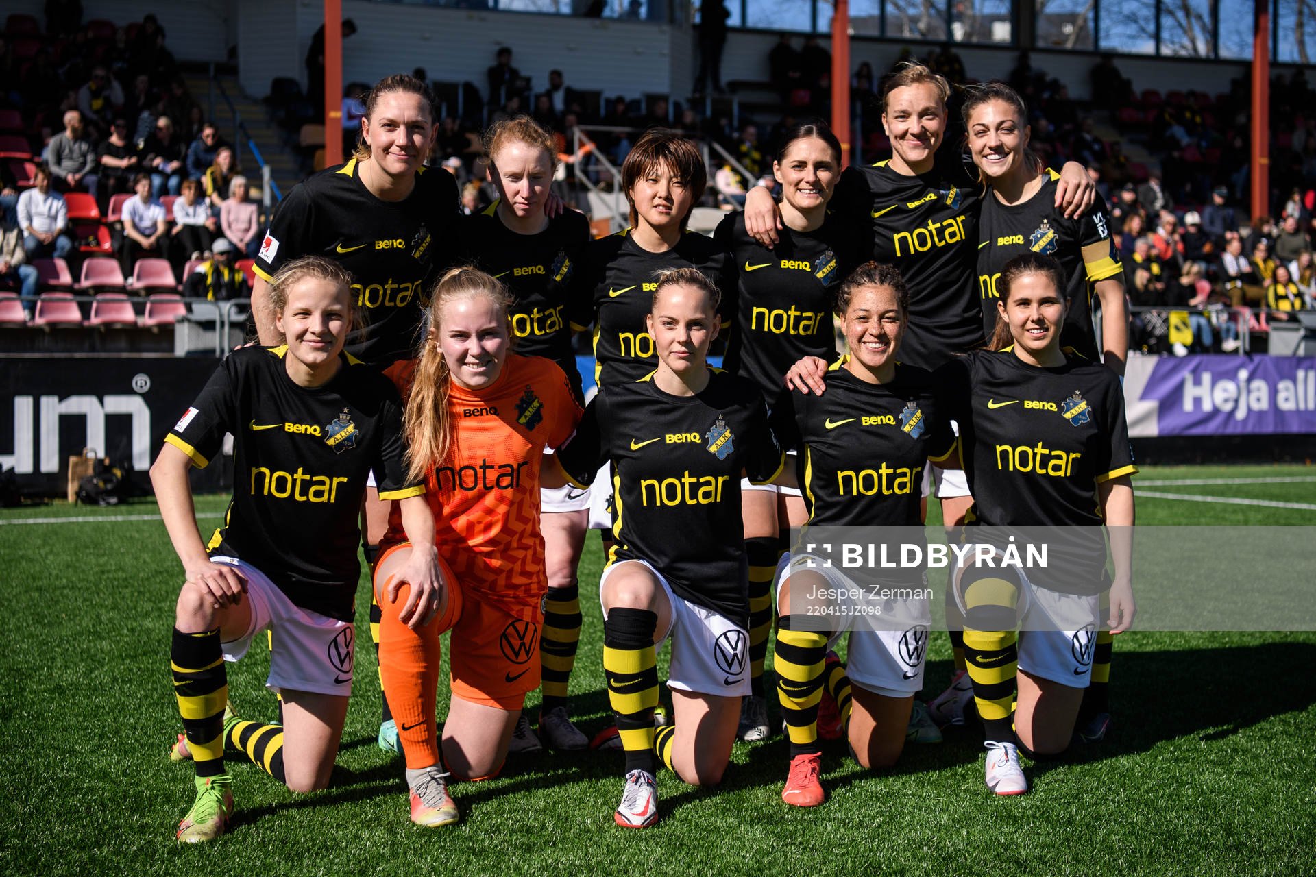 s startelva bestående av Jennie Nordin, Caroline Murray,