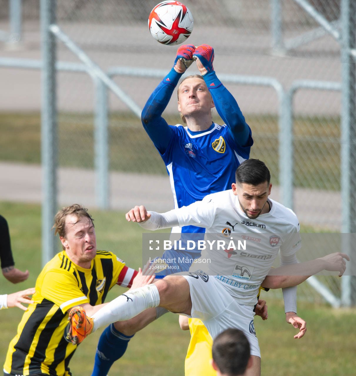 IFK Hässleholms målvakt Carl Lundahl Persson i matchen i