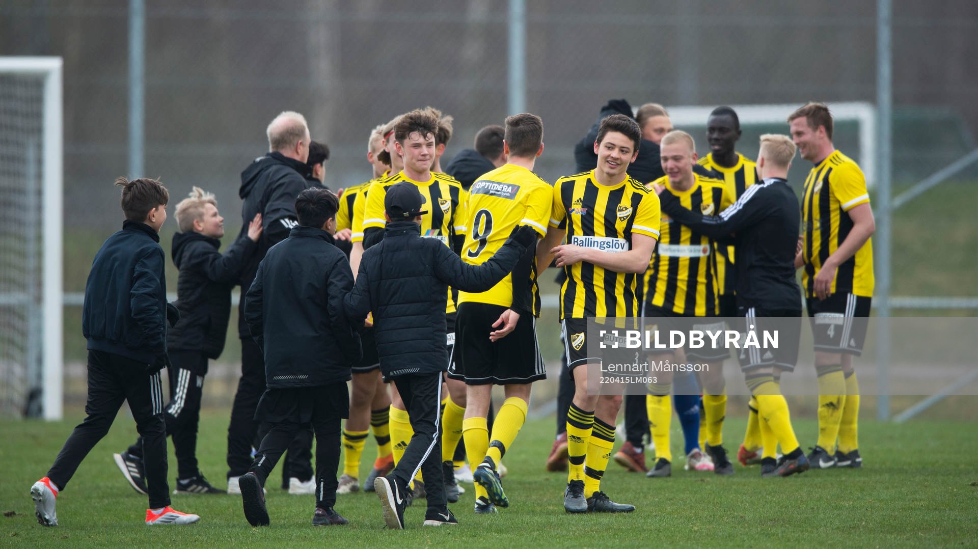 Jubel vid slutsignal i matchen i div. 2 Södra Götaland