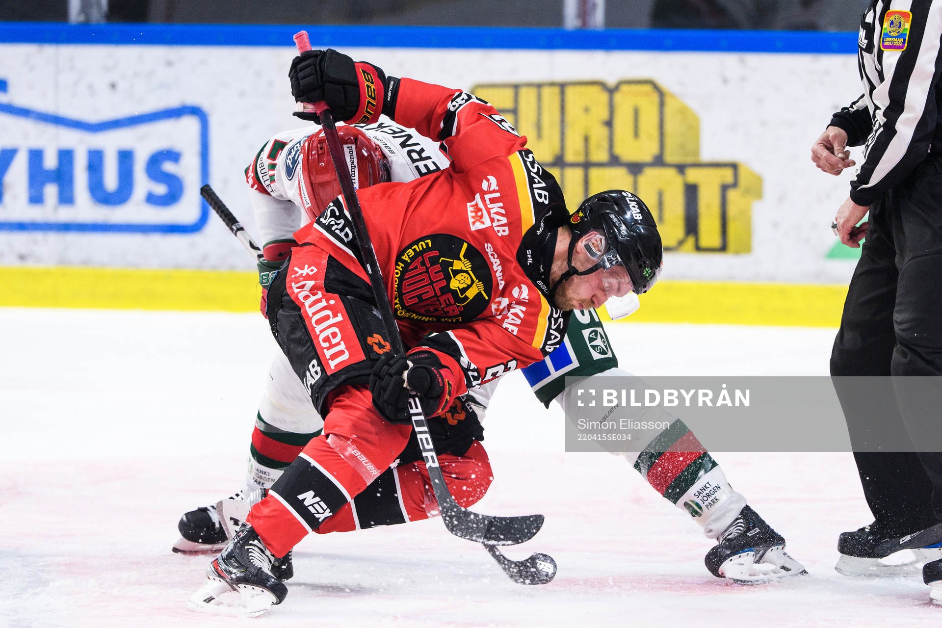 Frölundas Joel Lundqvist och Luleås Juhani Tyrväinen