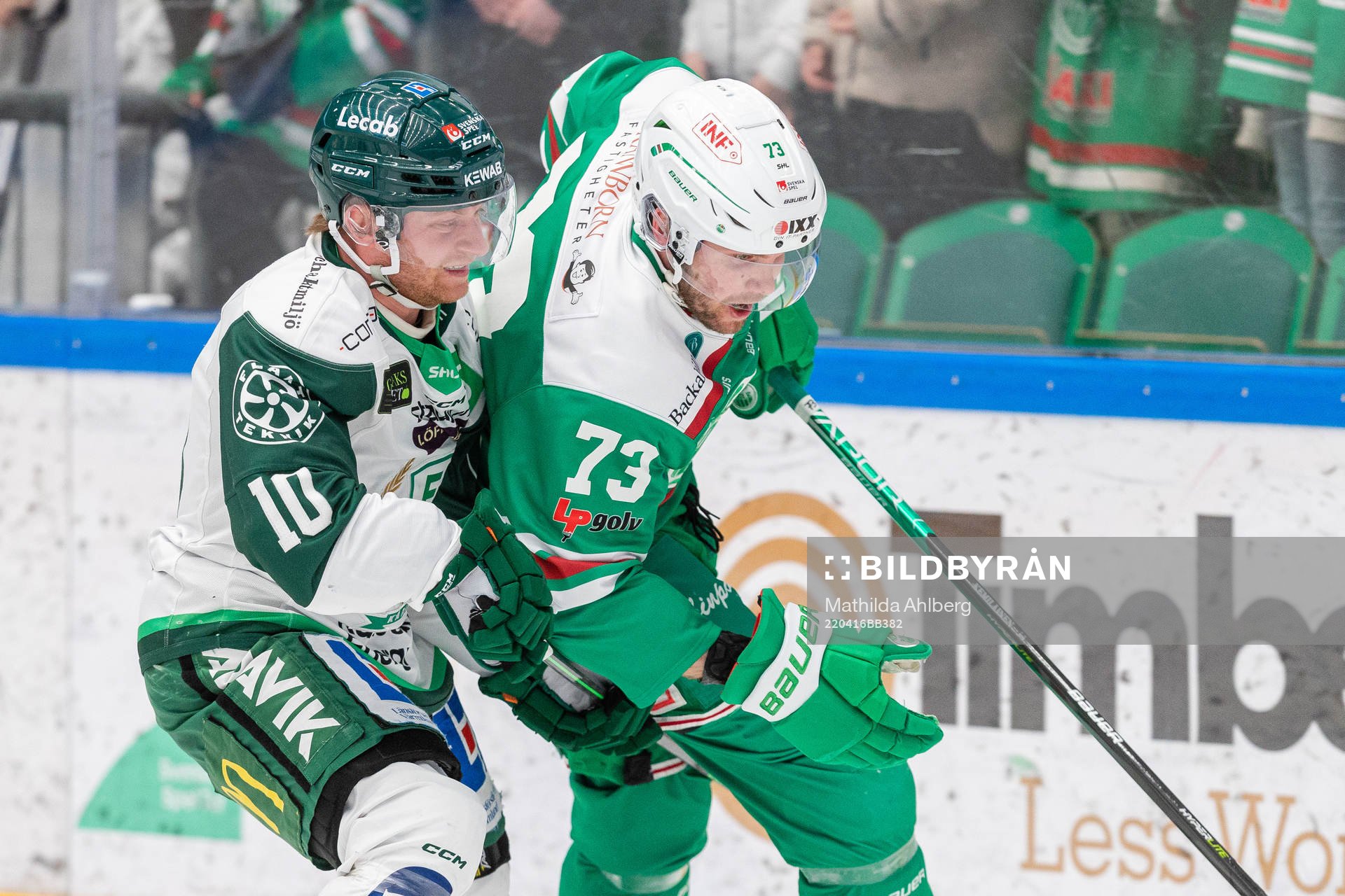 Färjestads Marcus Nilsson och Rögles Valtteri Kemiläinen