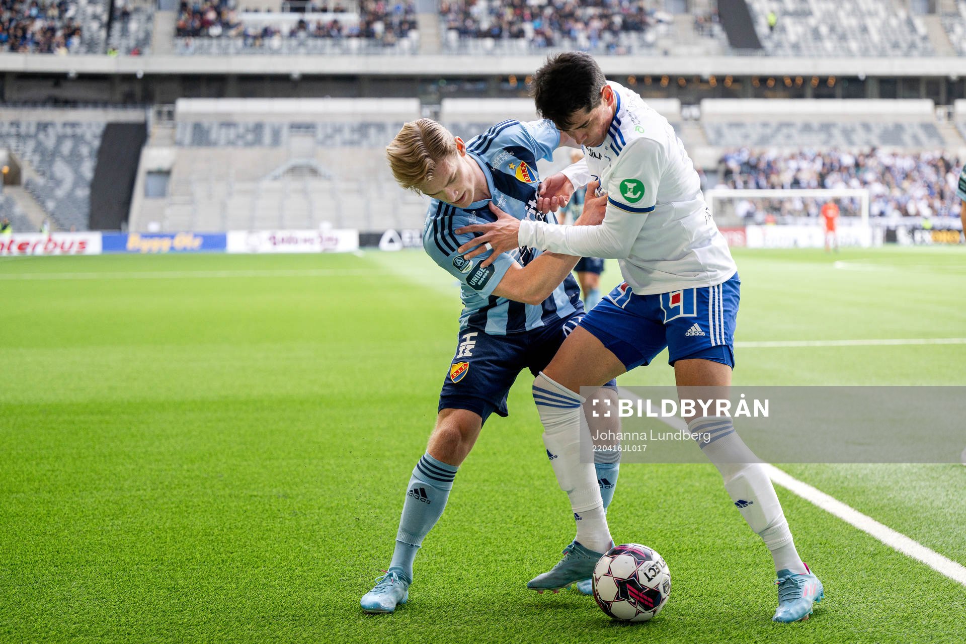 Djurgårdens Hampus Finndell och IFK Norrköpings Jean