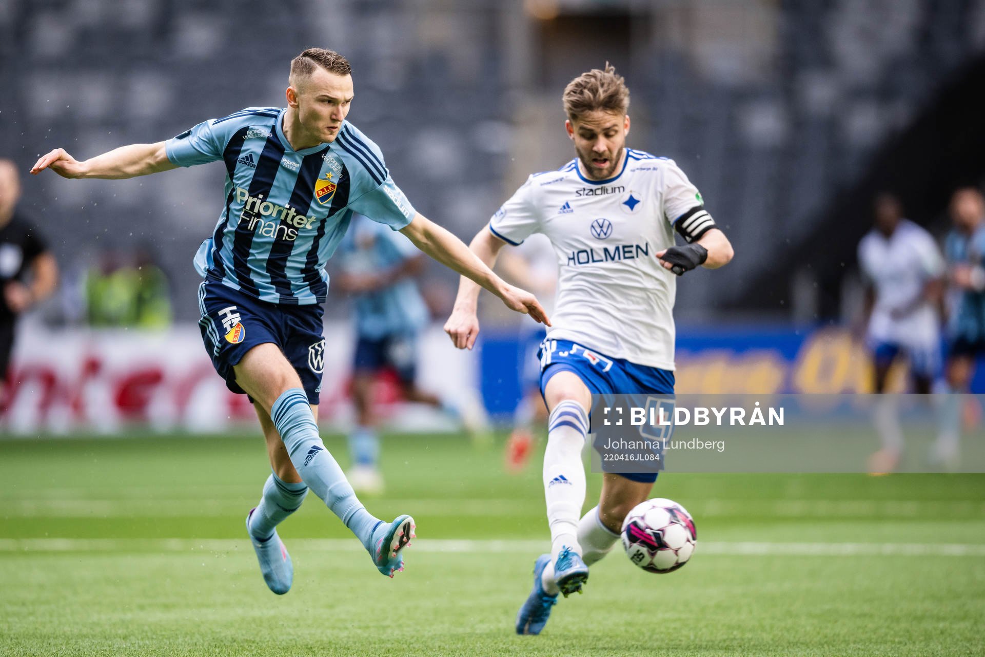 Djurgårdens Piotr Johansson och IFK Norrköpings
