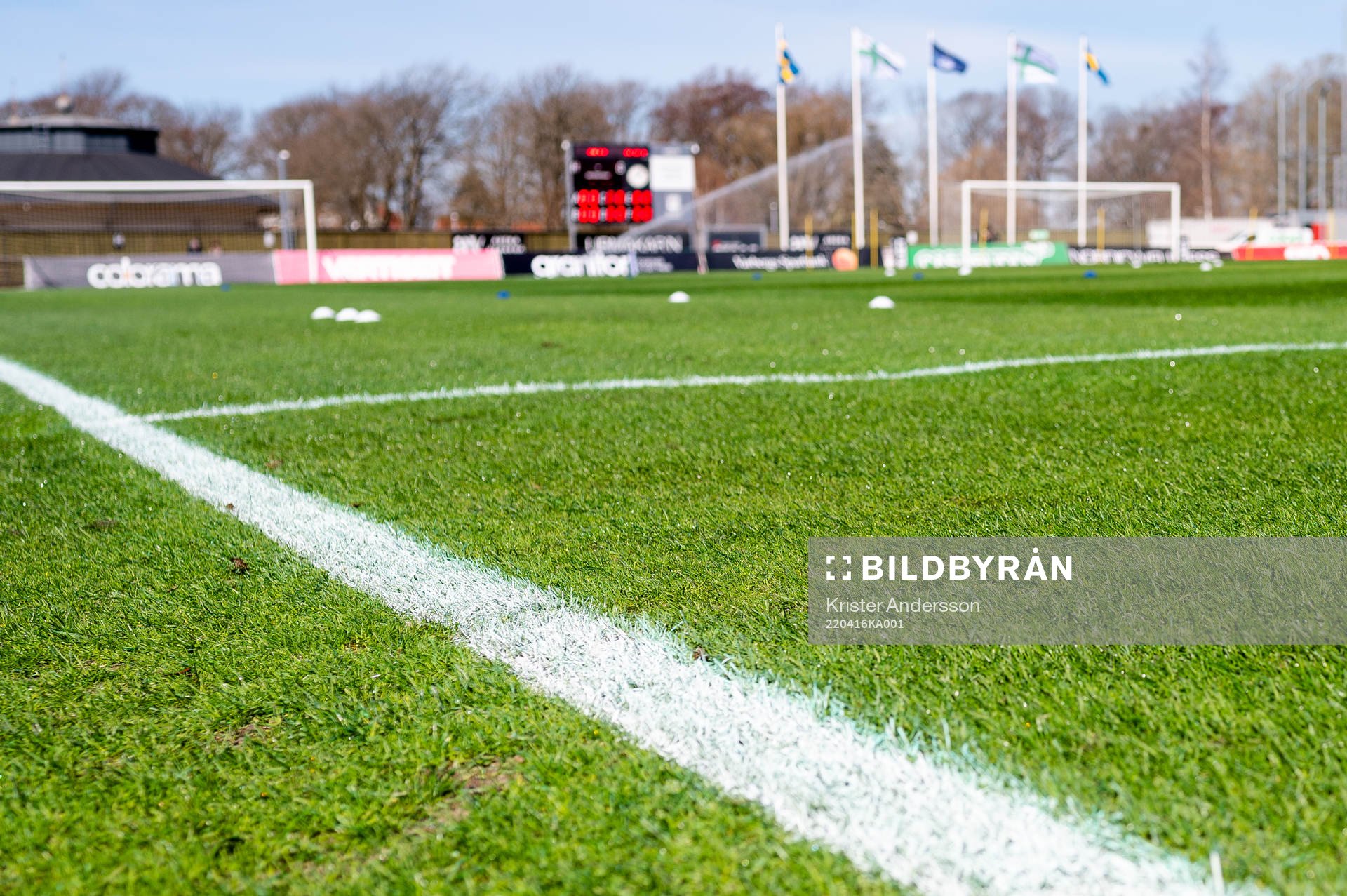Varberg Energi Arena före fotbollsmatchen i Allsvenskan