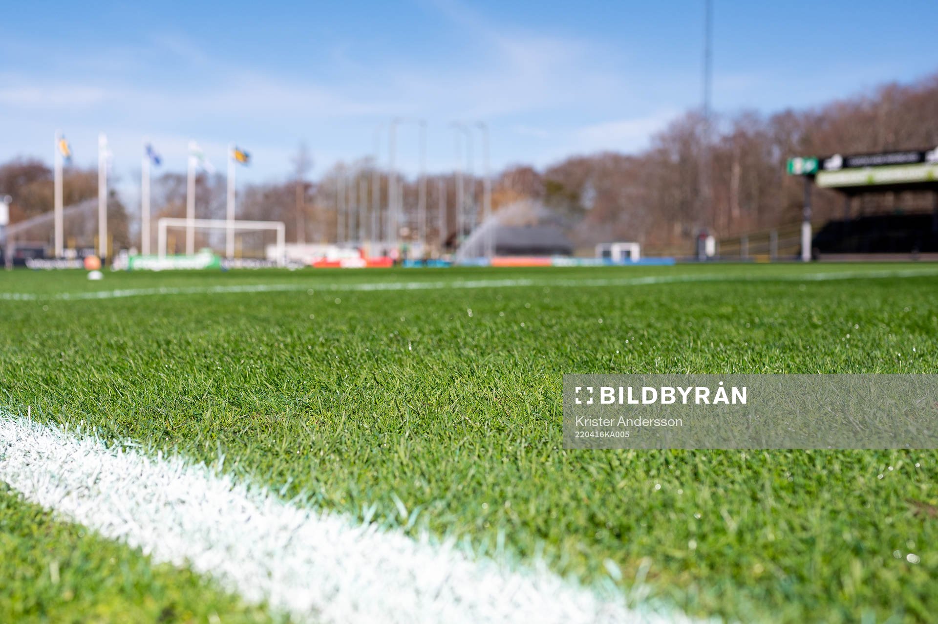Varberg Energi Arena före fotbollsmatchen i Allsvenskan