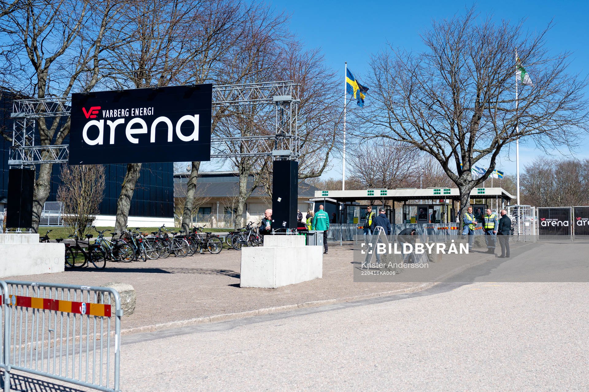 Varberg Energi Arena före fotbollsmatchen i Allsvenskan