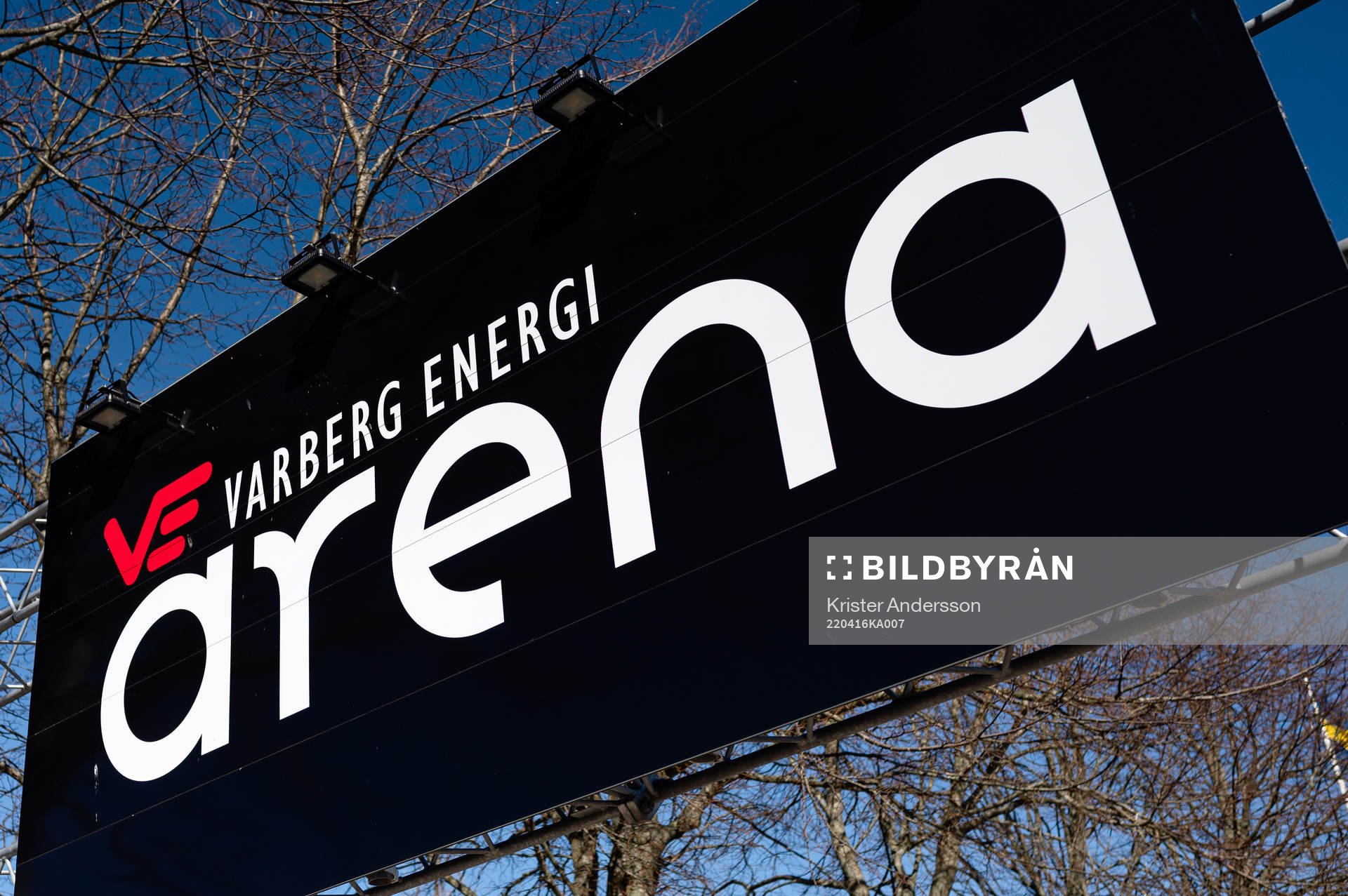 Varberg Energi Arena före fotbollsmatchen i Allsvenskan