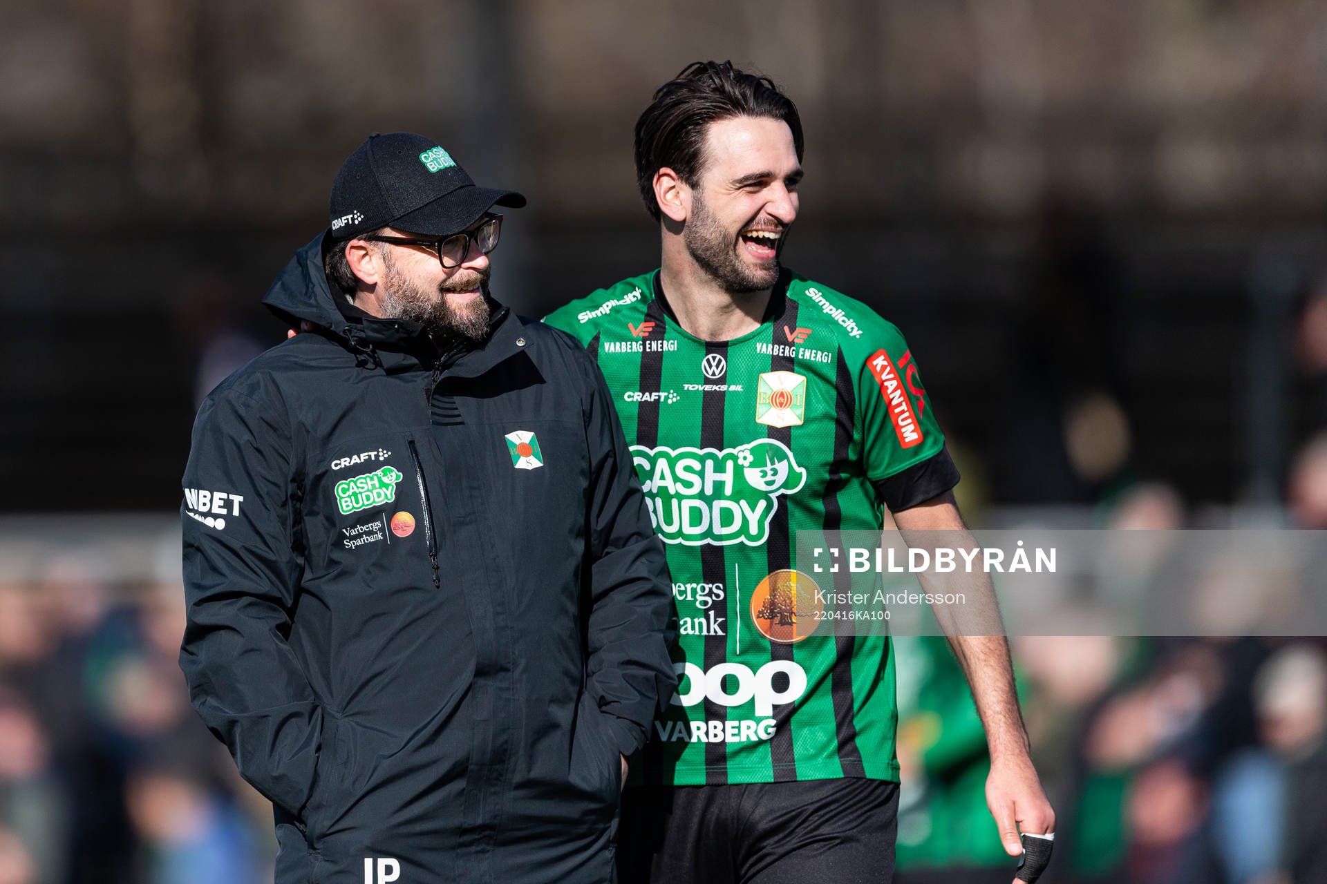 Varbergs tränare Joakim Persson och Oliver Stanisic