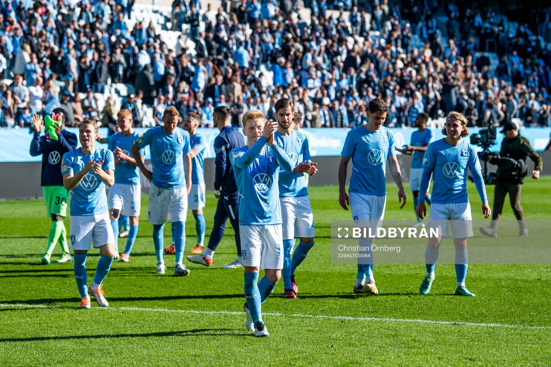Malmö FFs Anders Christiansen jublar med lagkamraterna