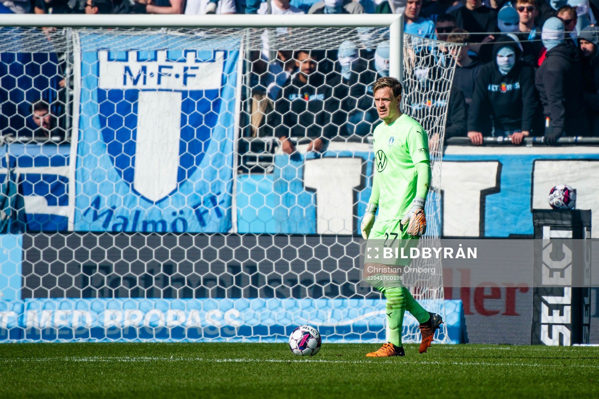 Malmö FFs målvakt Johan Dahlin