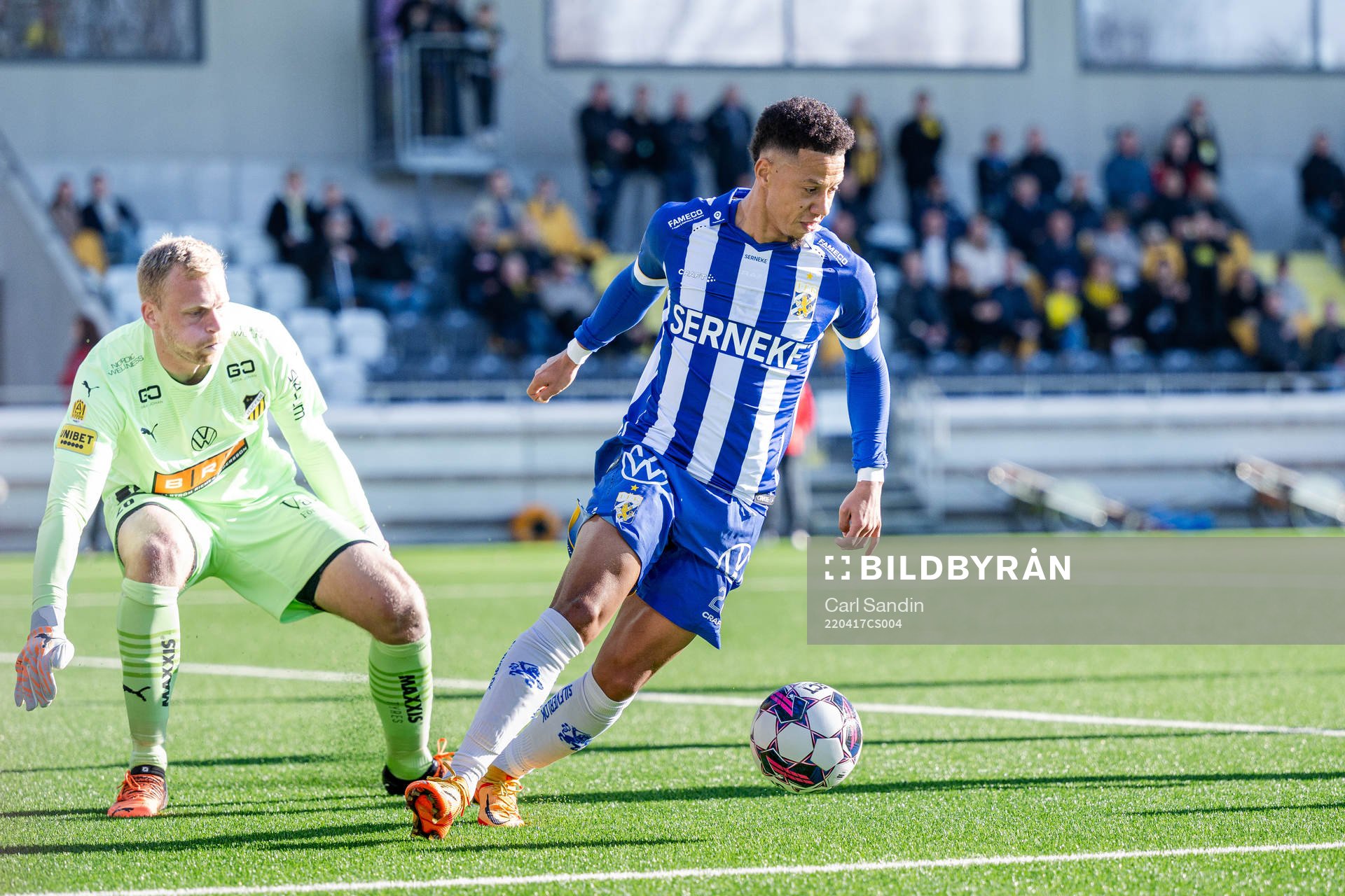 Häckens målvakt Peter Abrahamsson och IFK Göteborgs
