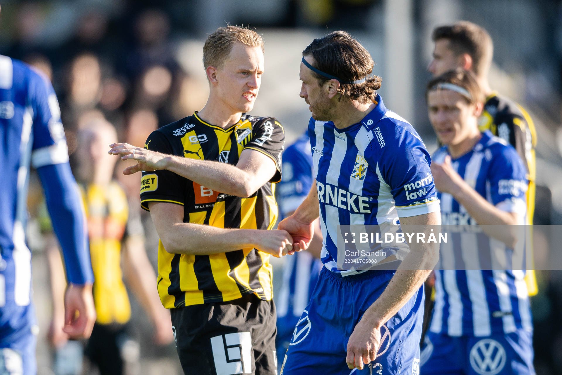 Häckens Gustav Berggren och IFK Göteborgs Gustav Svensson