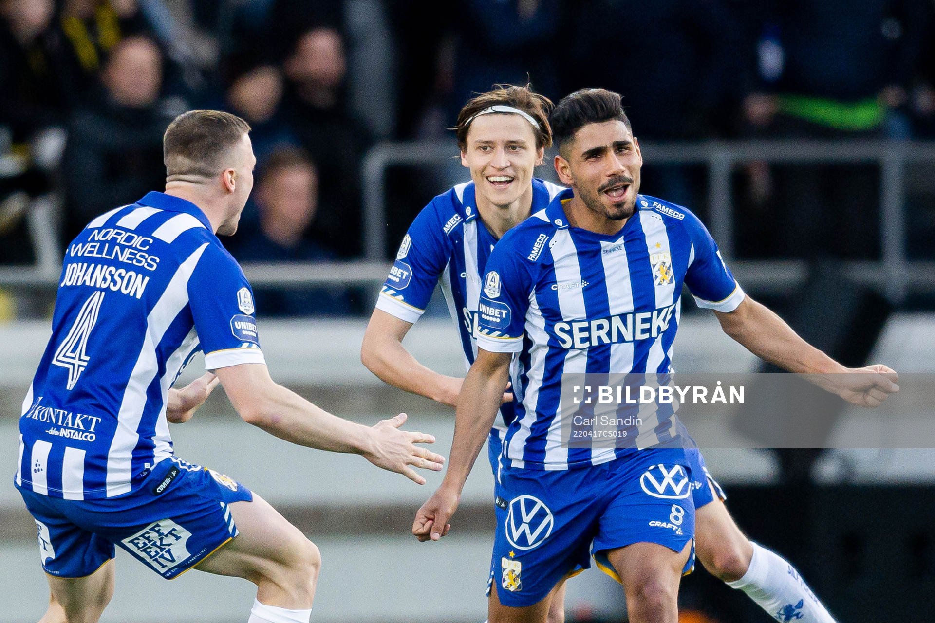 IFK Göteborgs Carl Johansson , Simon Thern och Hosam Aiesh