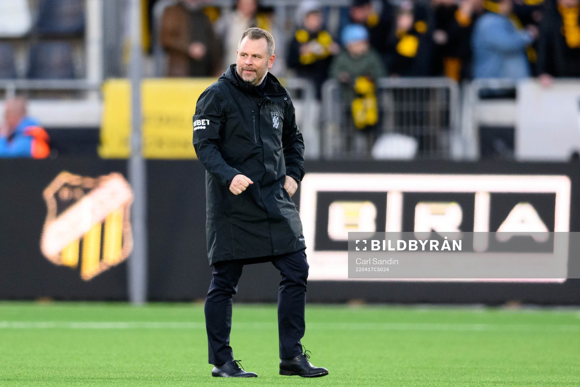 IFK Göteborgs tränare Mikael Stahre efter fotbollsmatchen i Allsvenskan mellan Häcken och IFK Göteborg den 17 april 2022 i Göteborg. 