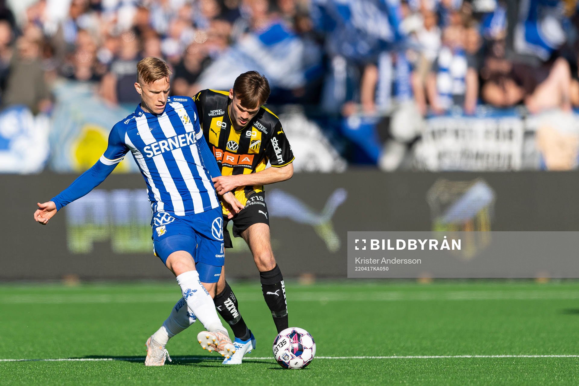 IFK Göteborgs Oscar Wendt och Häckens Oscar Uddenäs