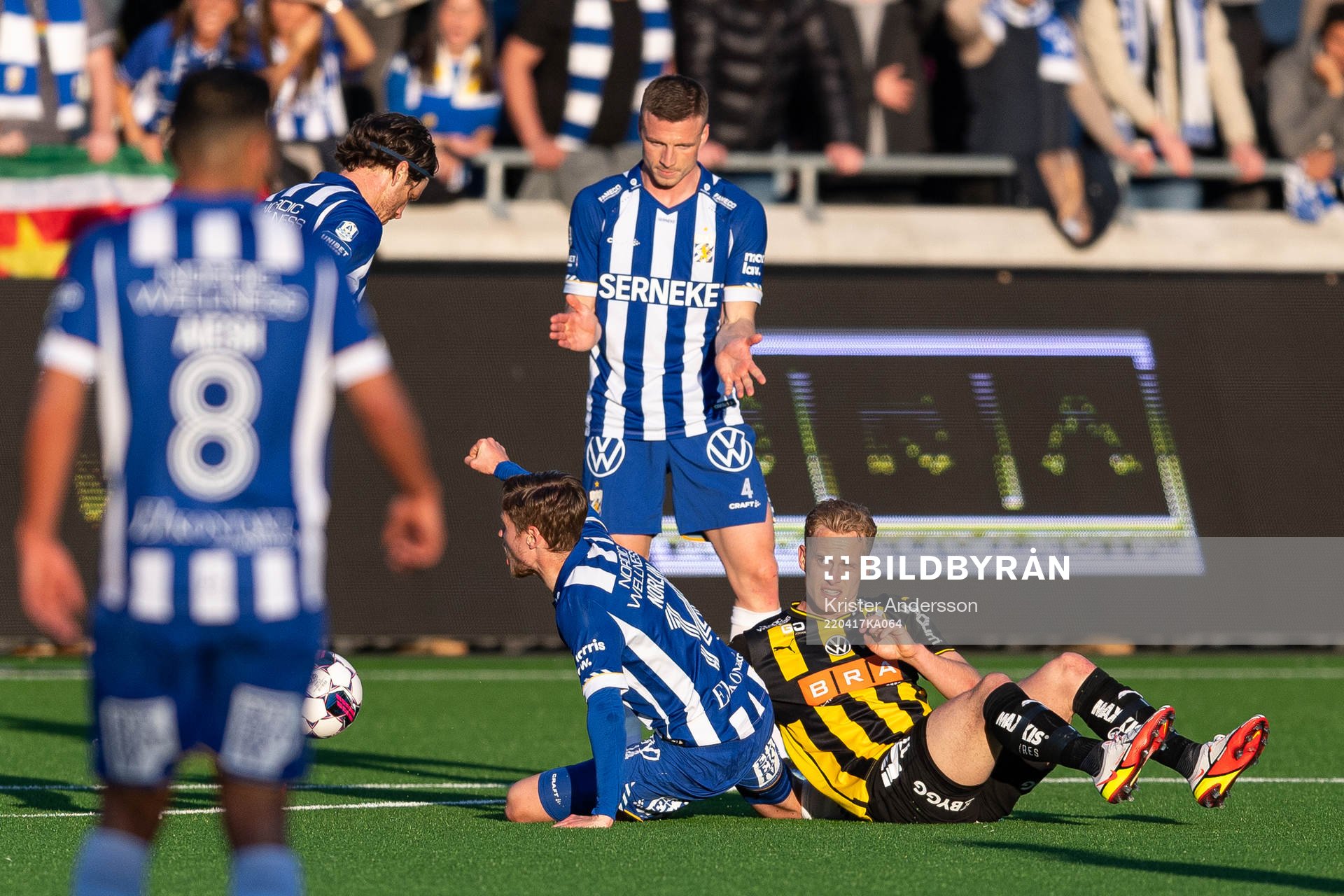 IFK Göteborgs Gustaf Norlin och Häckens Gustav Berggren