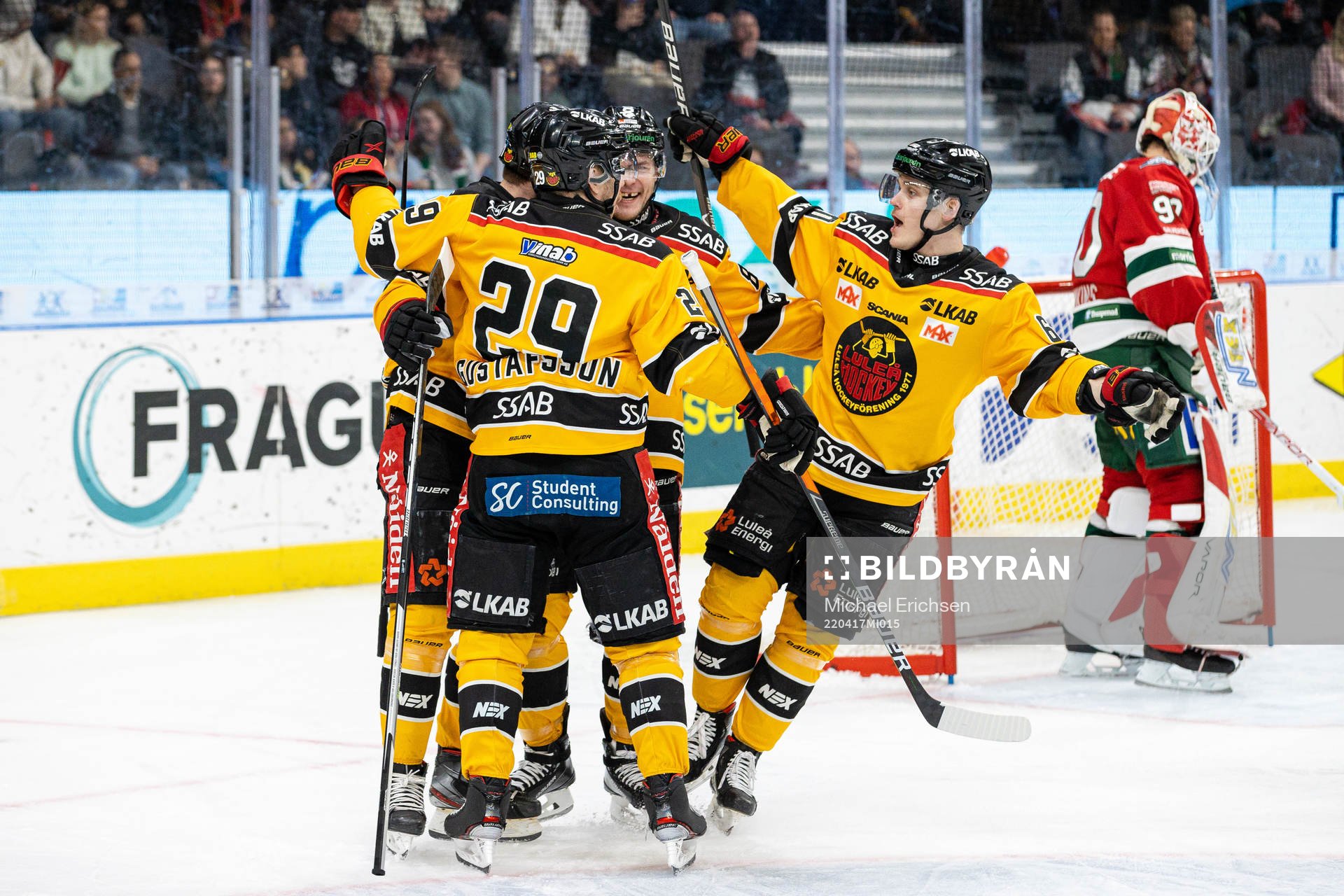 Luleås spelare jublar