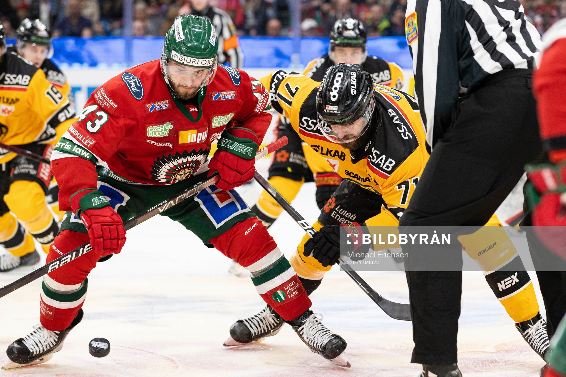 Frölundas Michael Spacek och Luleås Linus Fröberg