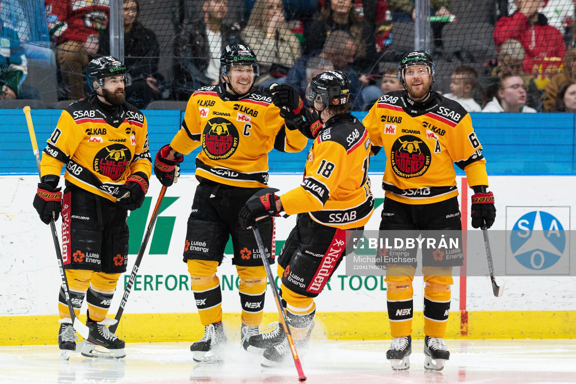 Luleås Jack Connolly, Erik Gustafsson, Sami Lepistö och