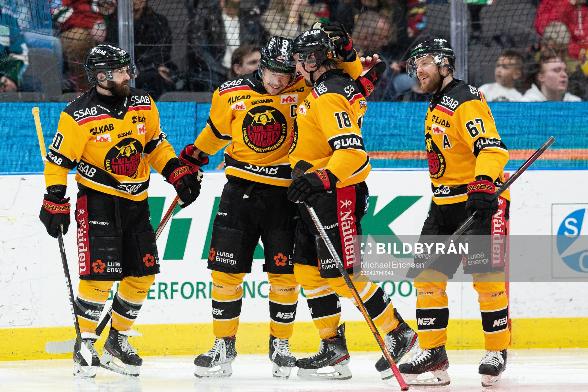 Luleås Jack Connolly, Erik Gustafsson, Sami Lepistö och