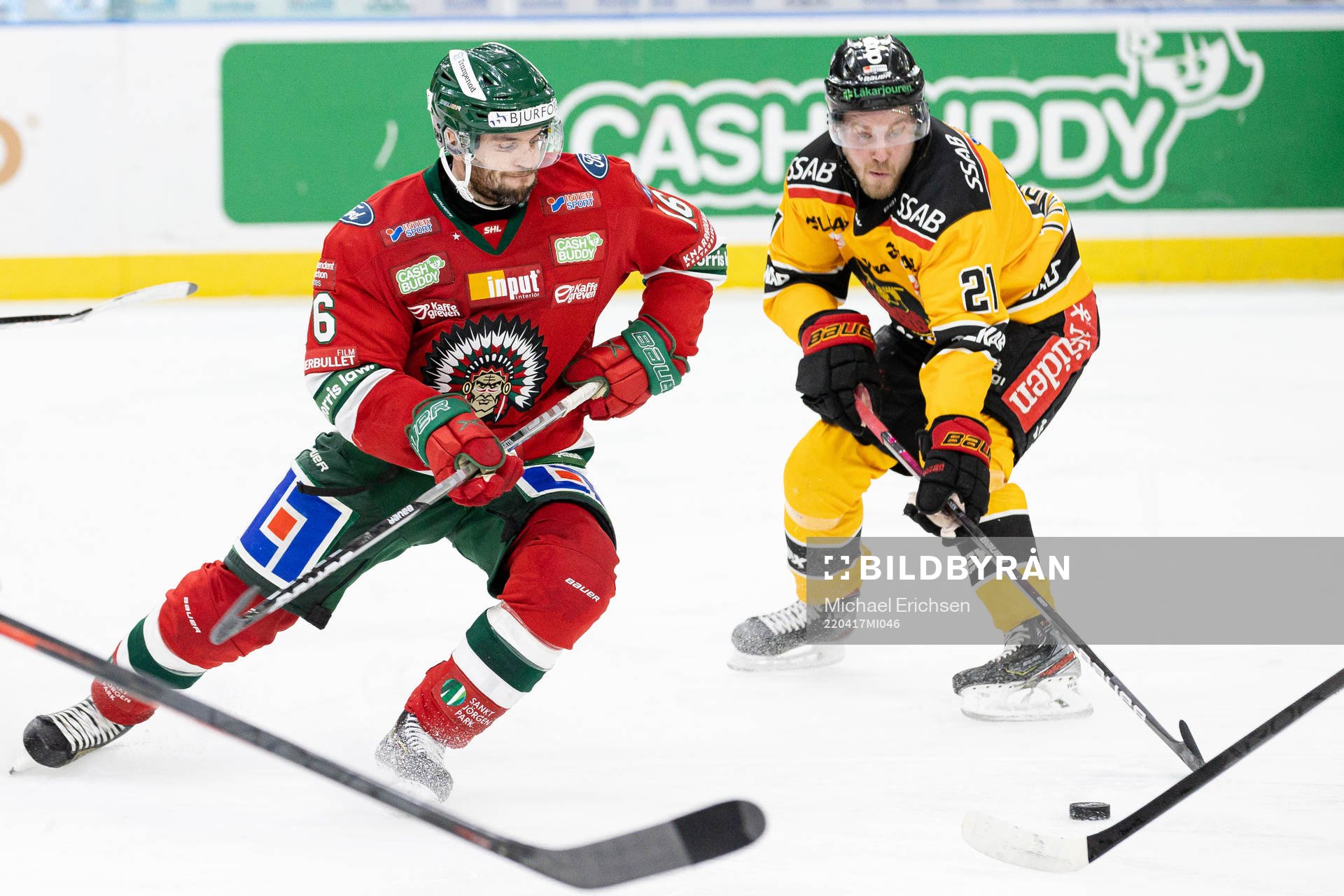 Frölundas Stefan Elliot och Luleås Juhani Tyrväinen