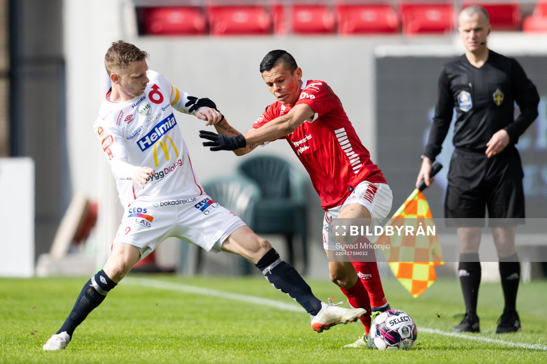 Degerfors Johan Bertilsson och Kalmars Romario Pereira