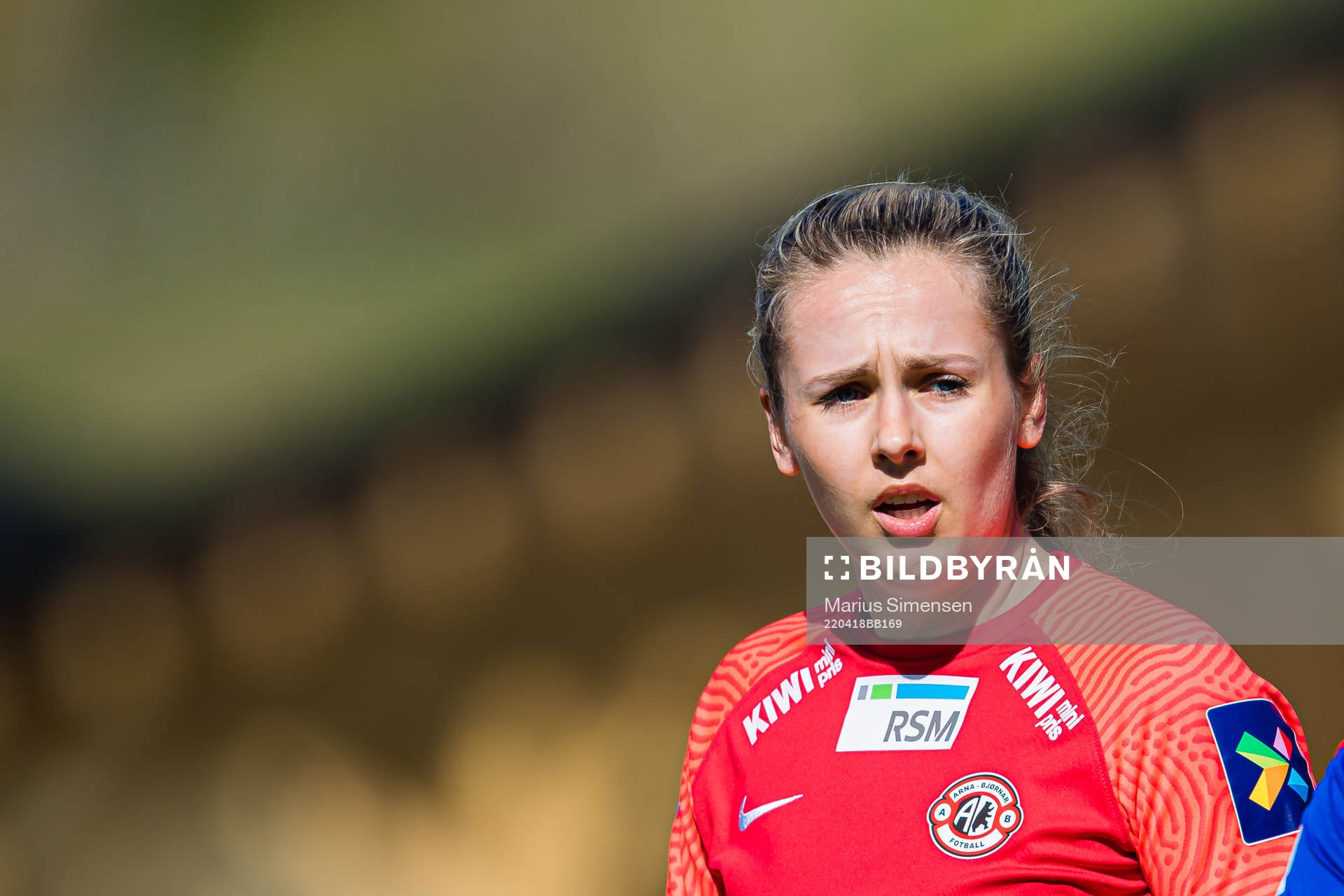 Kristina Herfindal Grøndal of Arna-Bjørnar during the Toppserien football match between Arna-Bjørnar and Vålerenga on April 18, 2022 in Arna.