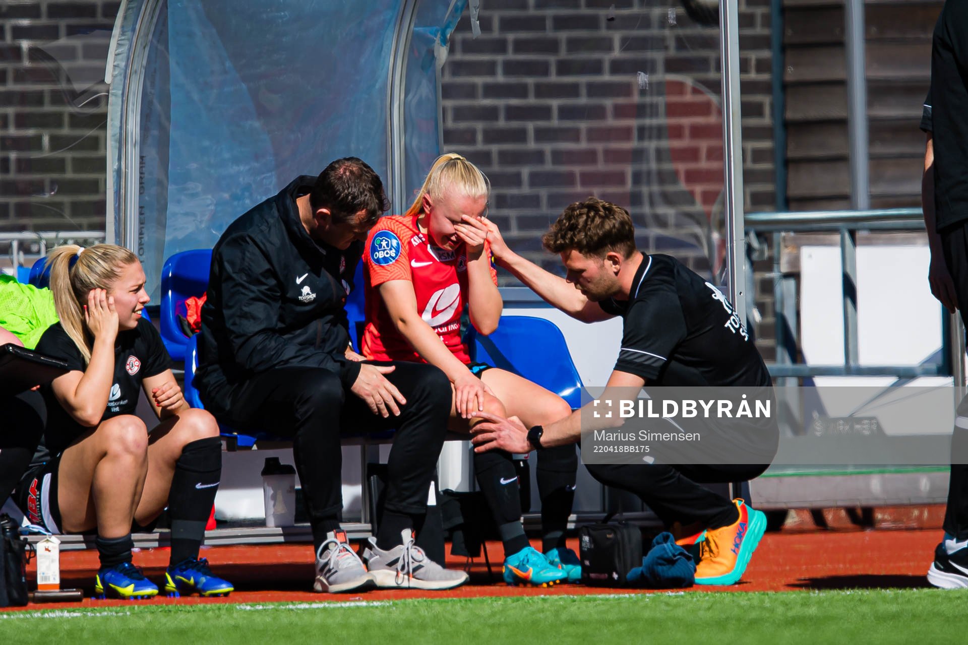 Linnéa Solvoll Laupstad of Arna-Bjørnar leaves the pitch