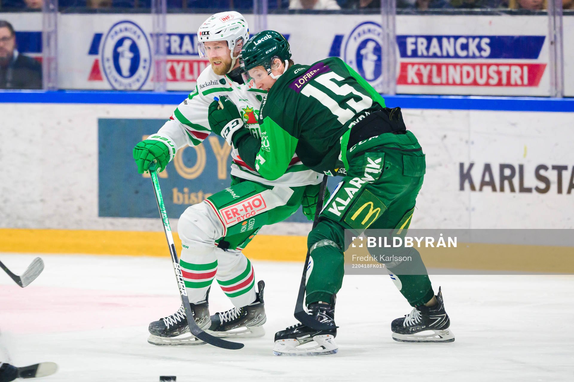 Rögles Ted Brithén och Färjestads Gustav Rydahl