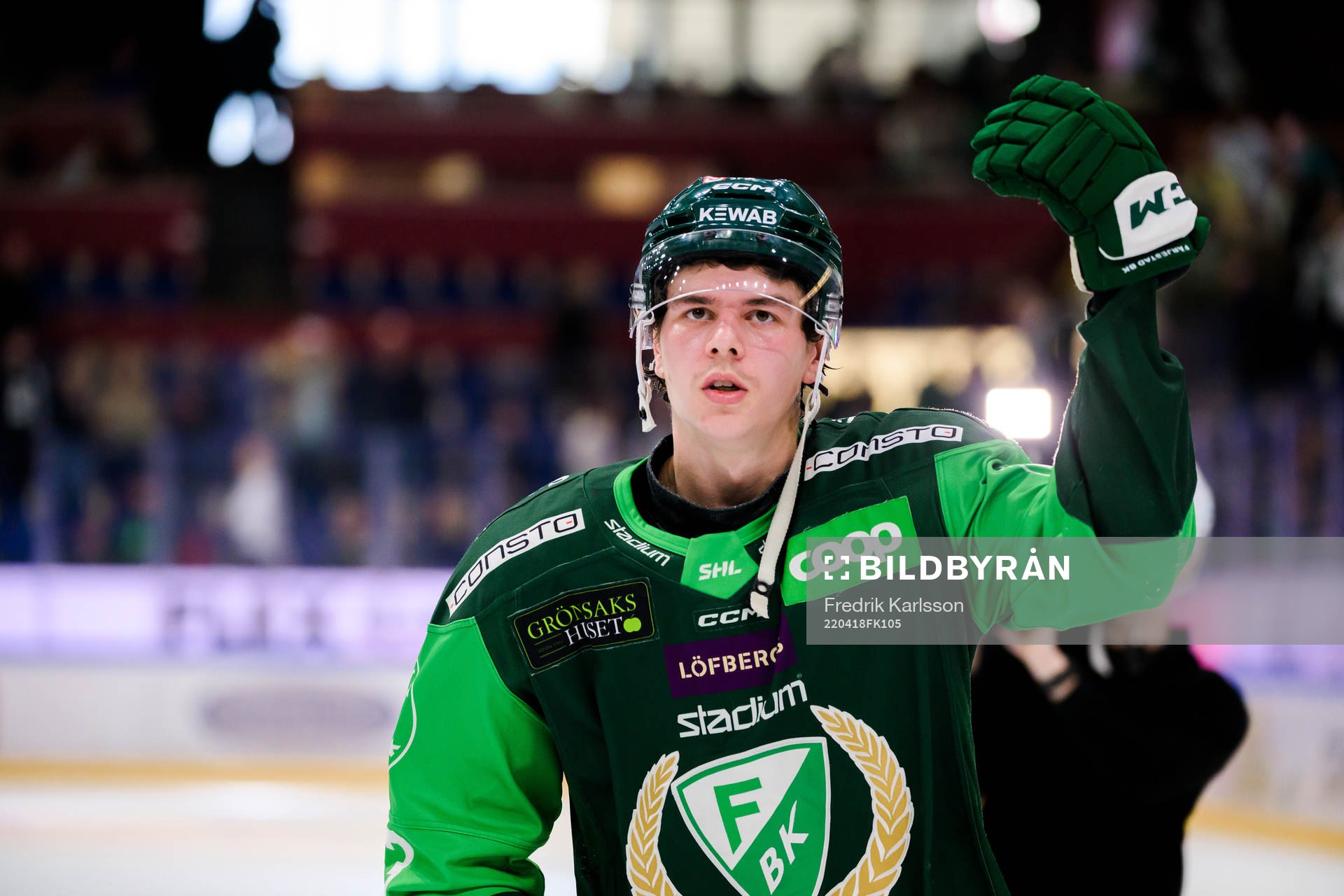 Färjestads Albert Johansson jublar