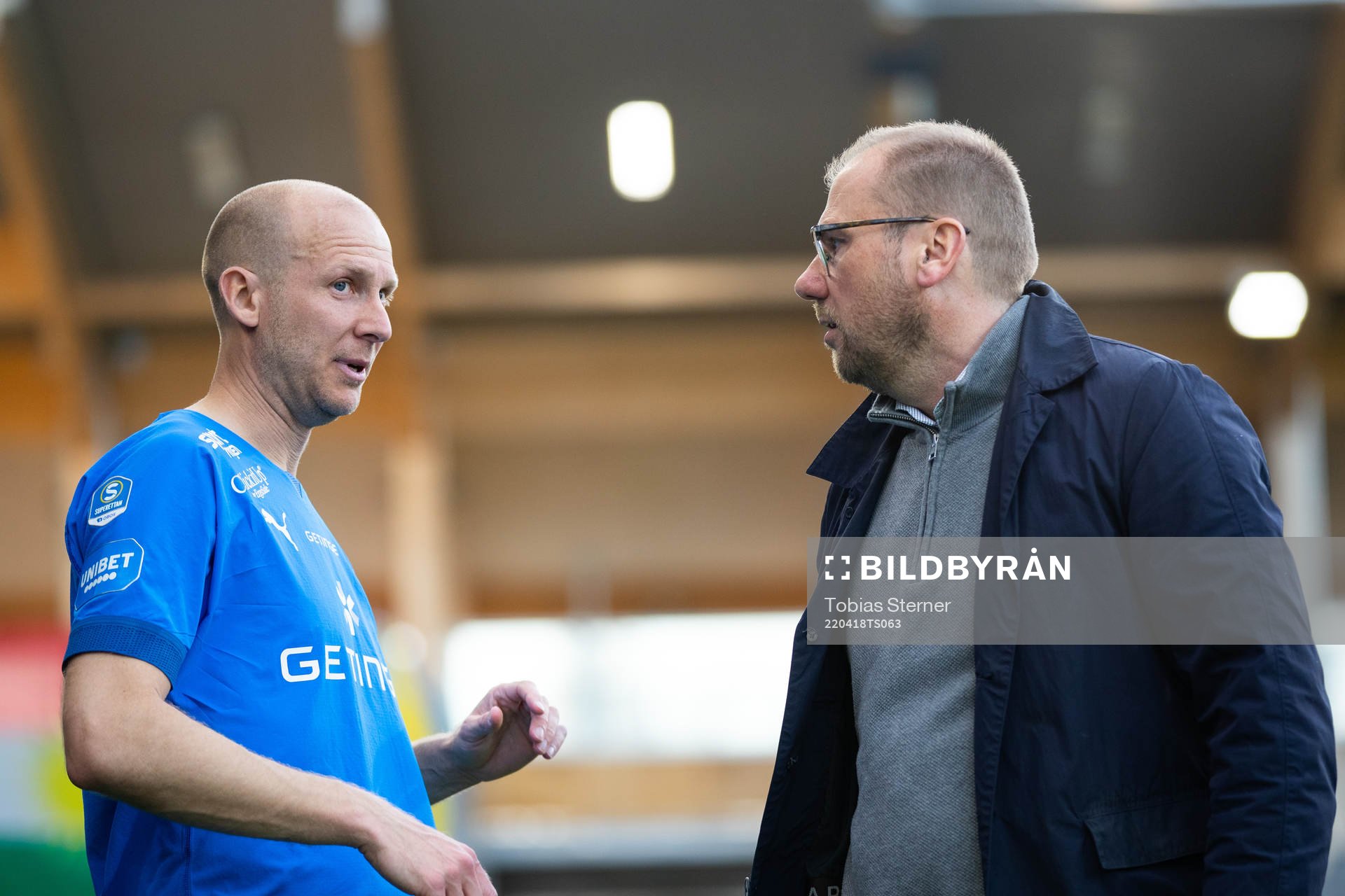 Halmstads Andreas Johansson och tränare Magnus Haglund