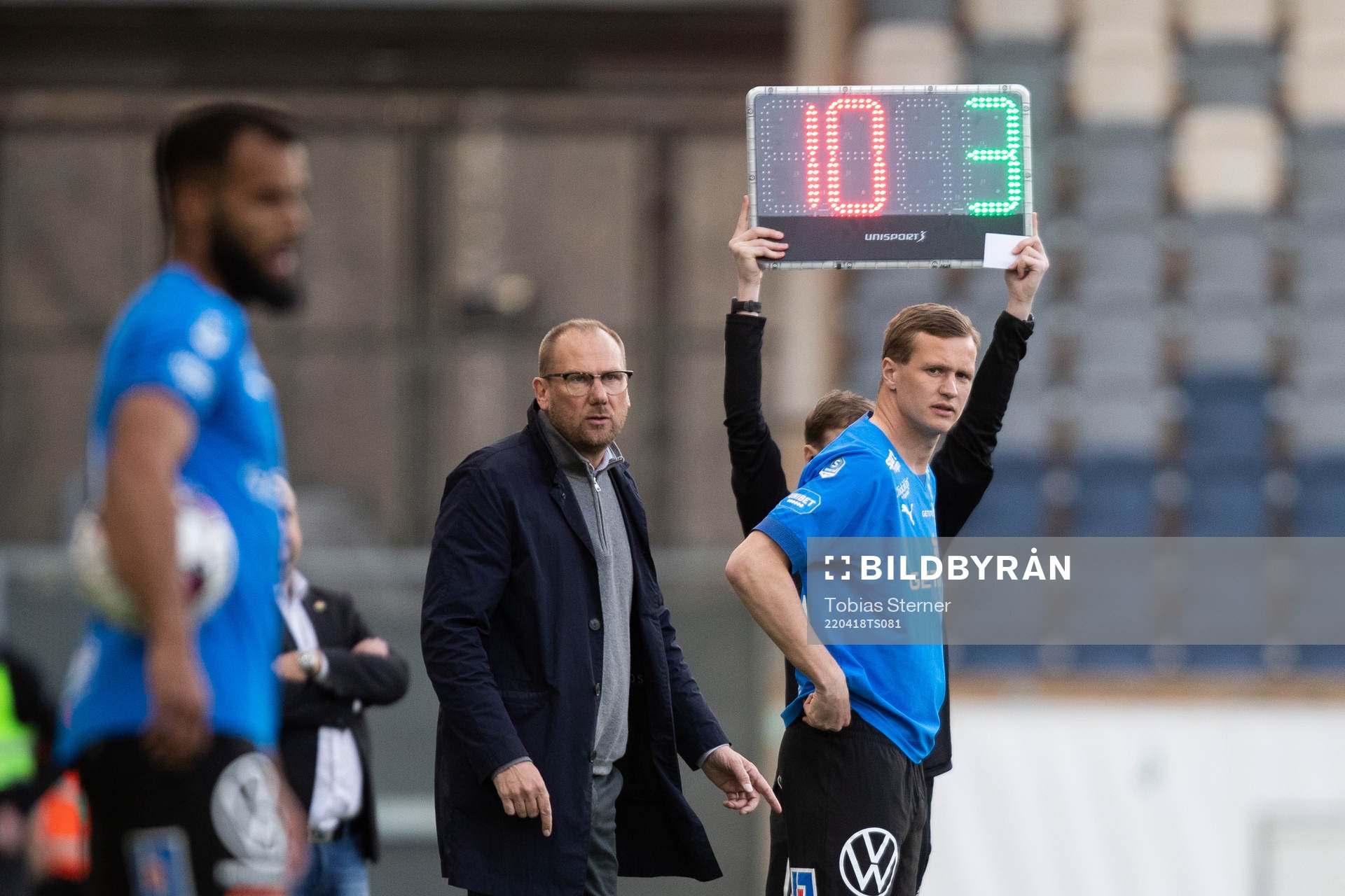 Halmstads tränare Magnus Haglund och Alexander Berntsson