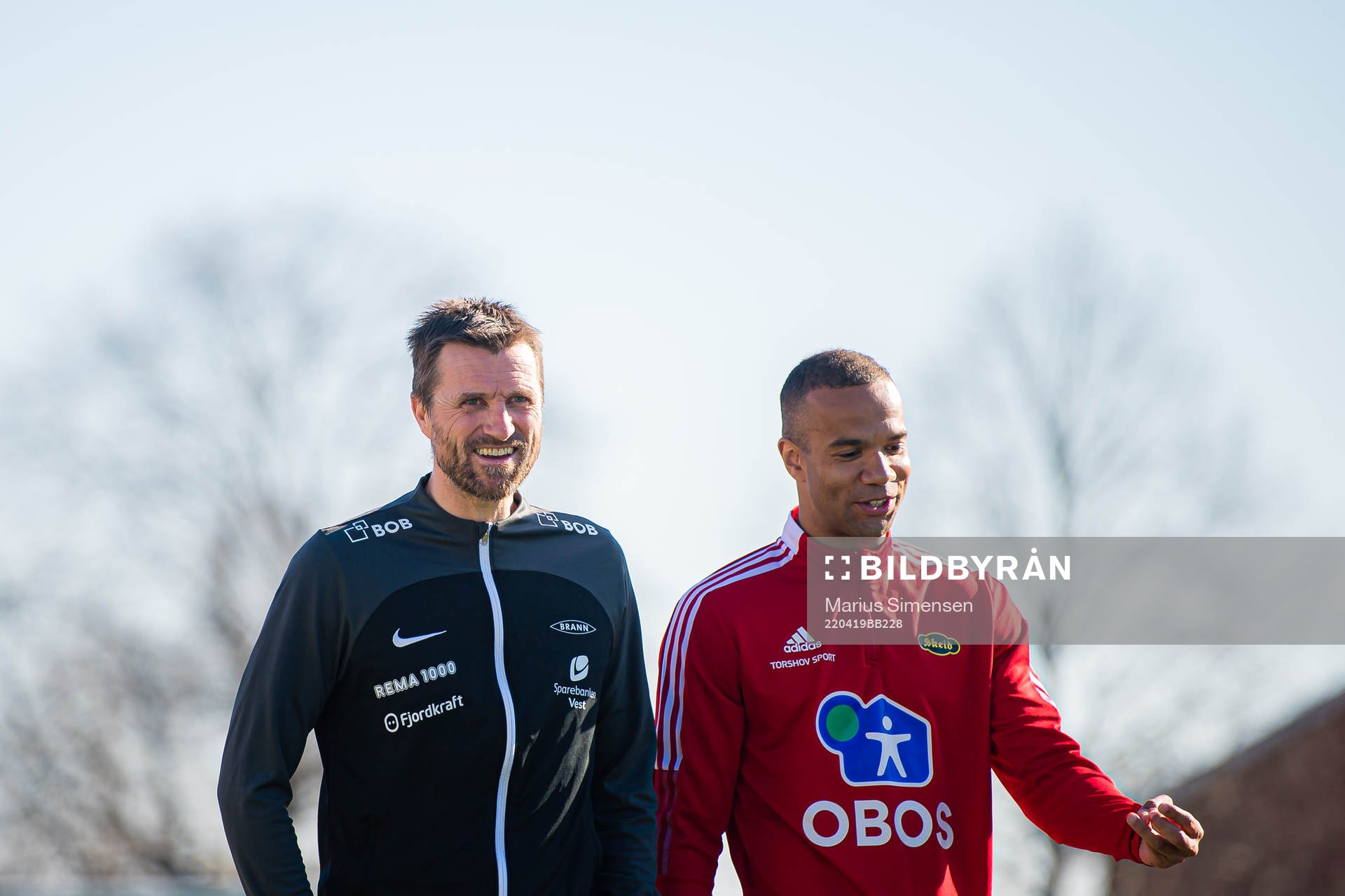 Eirik Horneland, head coach of Brann, and Johnny Buduson of