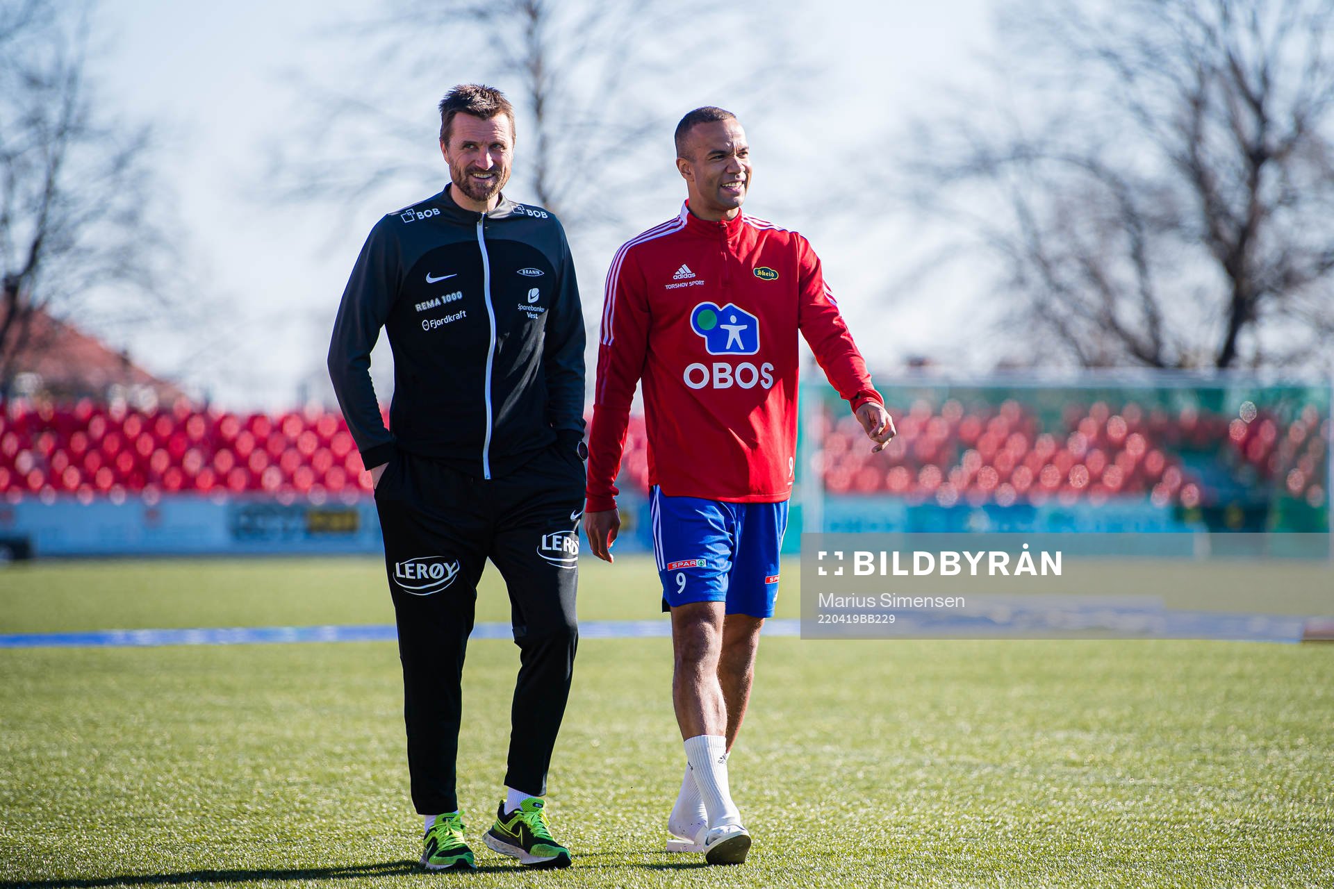 Eirik Horneland, head coach of Brann, and Johnny Buduson of